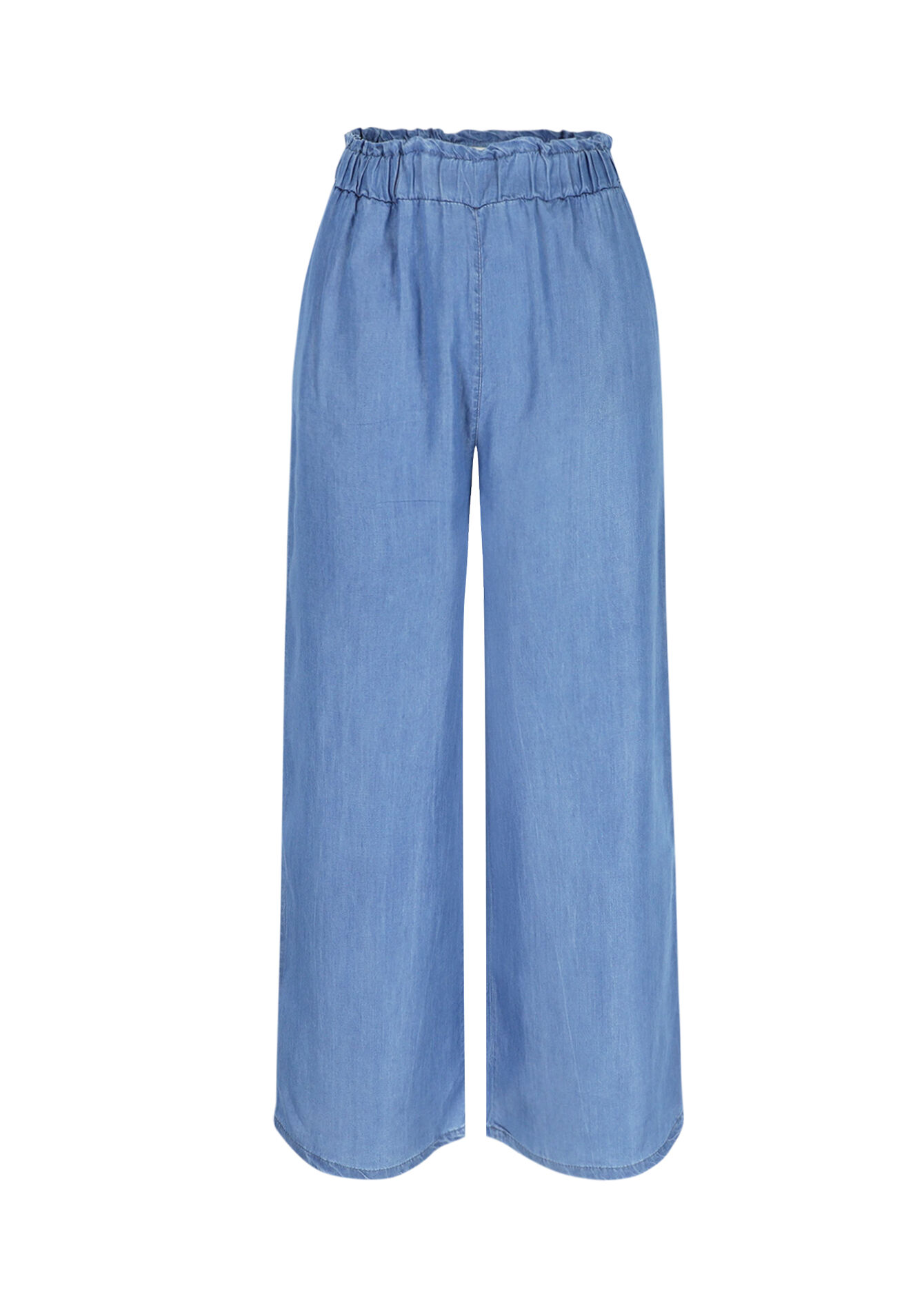 Losvallende Tencel broek - MEDIUM BLUE - 06600978_0500