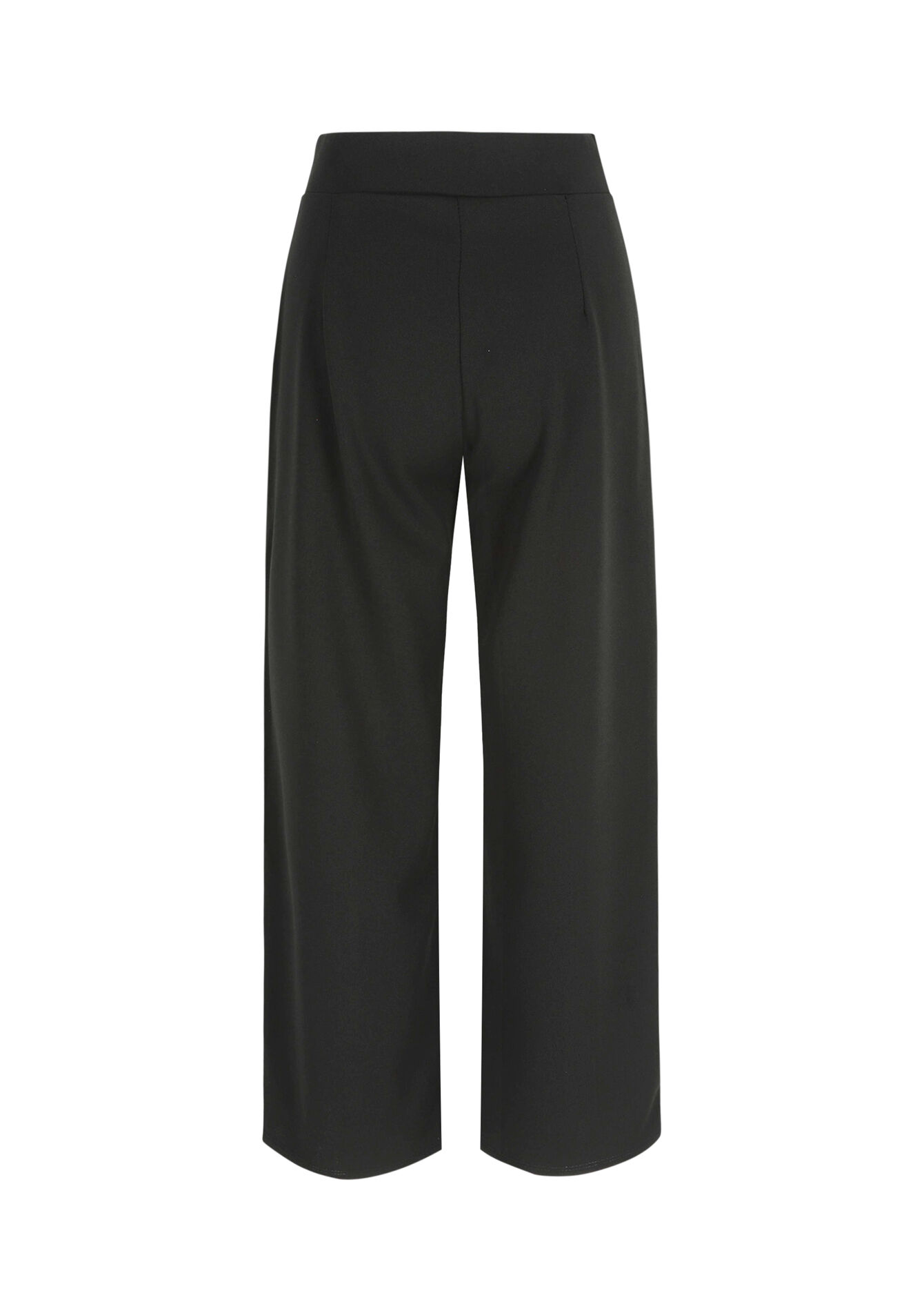 Pantalon à coupe ample en tissu scuba, Pantalon à coupe ample en tissu scuba - BLACK - 06601031_1119