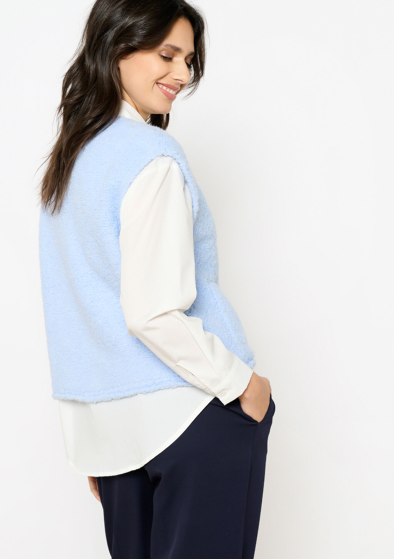 Mouwloze cardigan, Mouwloze cardigan - LIGHT BLUE - 04101268_1709