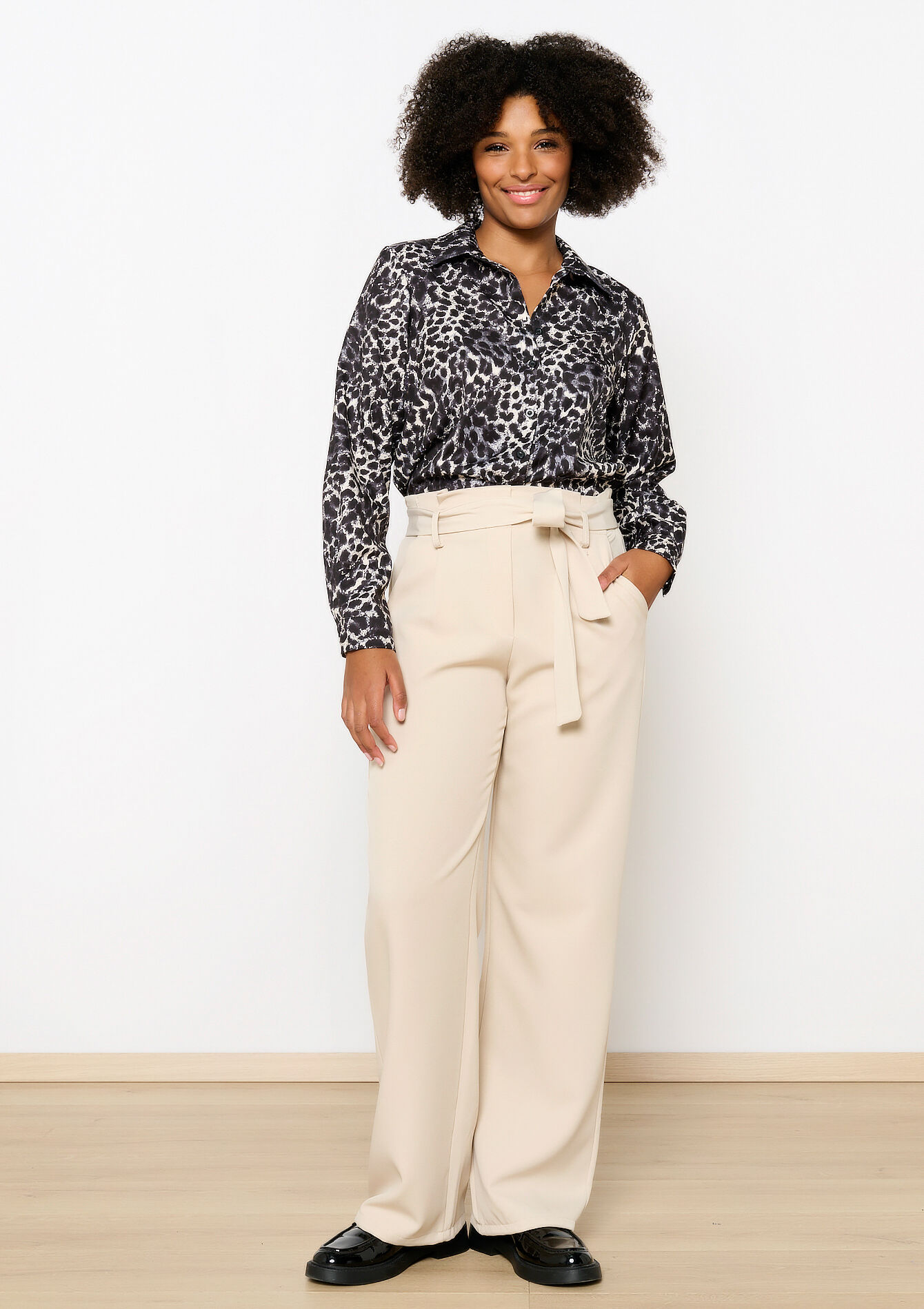 Hemd met luipaardprint, Hemd met luipaardprint - MED GREY - 05702754_2573