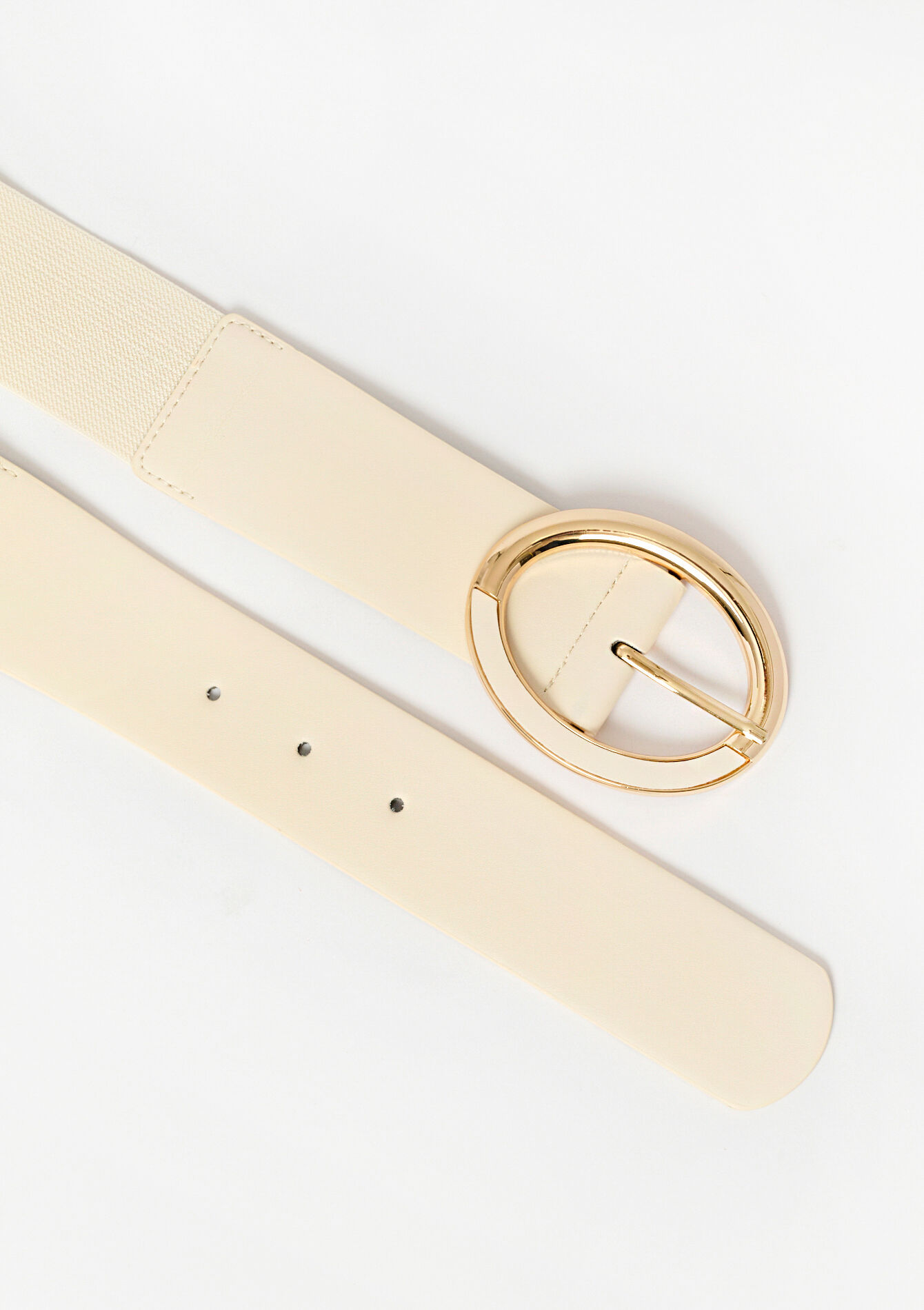 Elastische riem met grote gesp - OFFWHITE - 14001826_1001