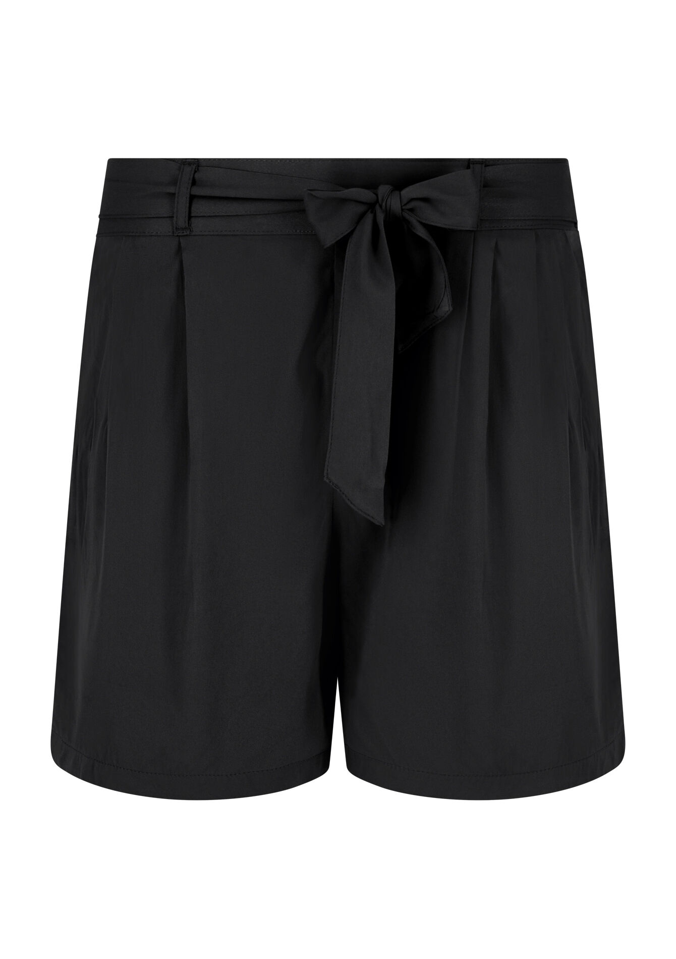 Loose shorts with belt, Loose shorts with belt - BLACK - 06100490_1119