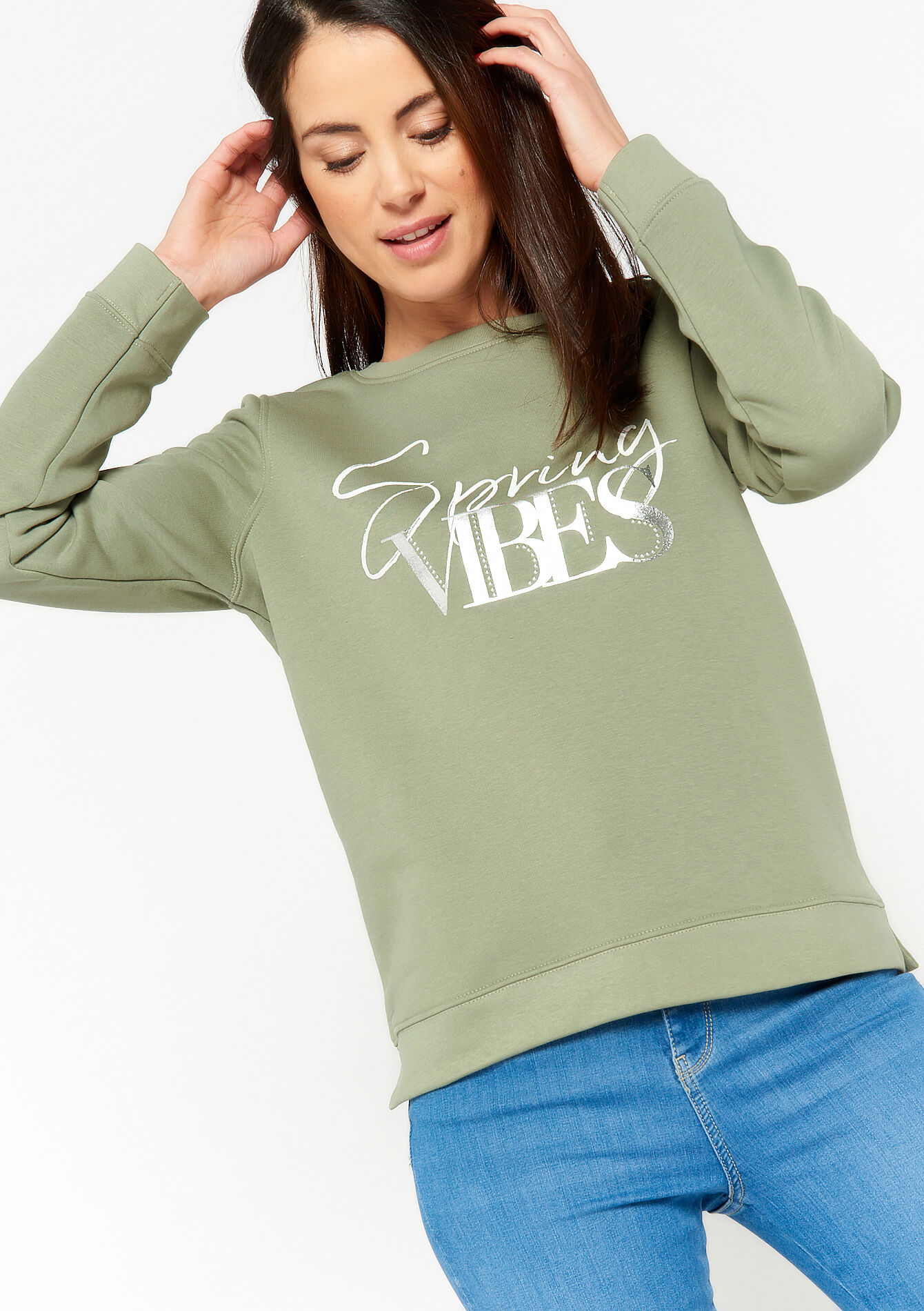 Printed pullover, Printed pullover - KHAKI FADED - 03001684_4326