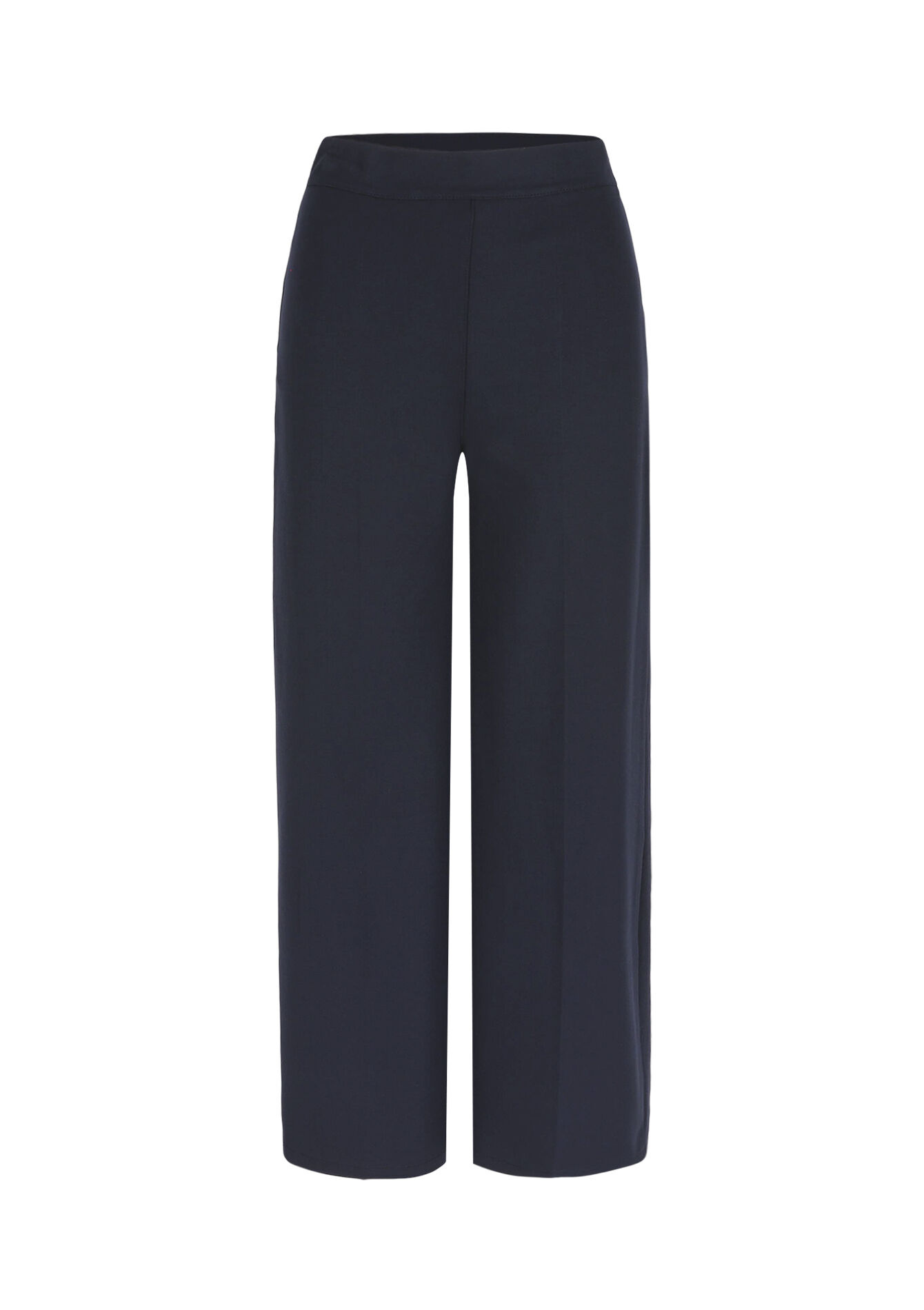 Vloeiende wide leg broek - NAVY BASIC - 06601104_2723