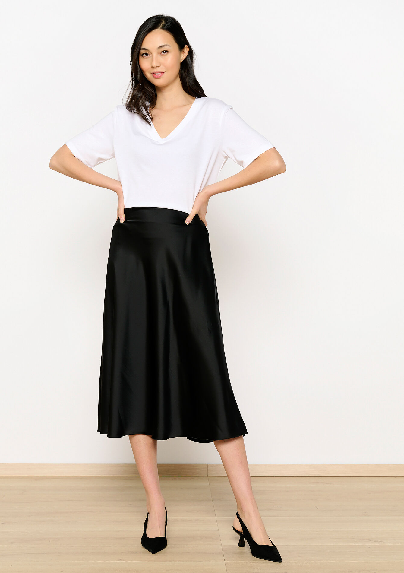 Satijnen midirok, Satijnen midirok - BLACK - 07101153_1119