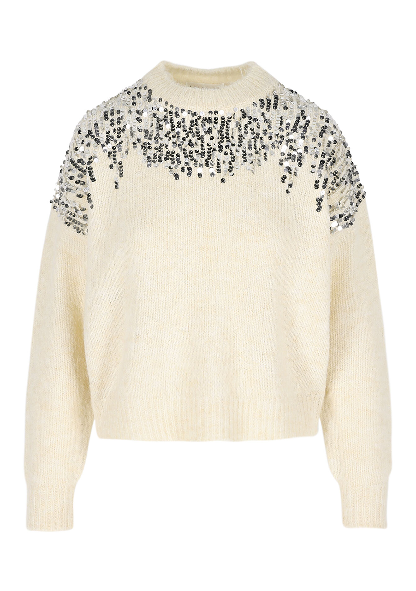 Pull doux à sequins - ECRU PEACH - 04007129_2564