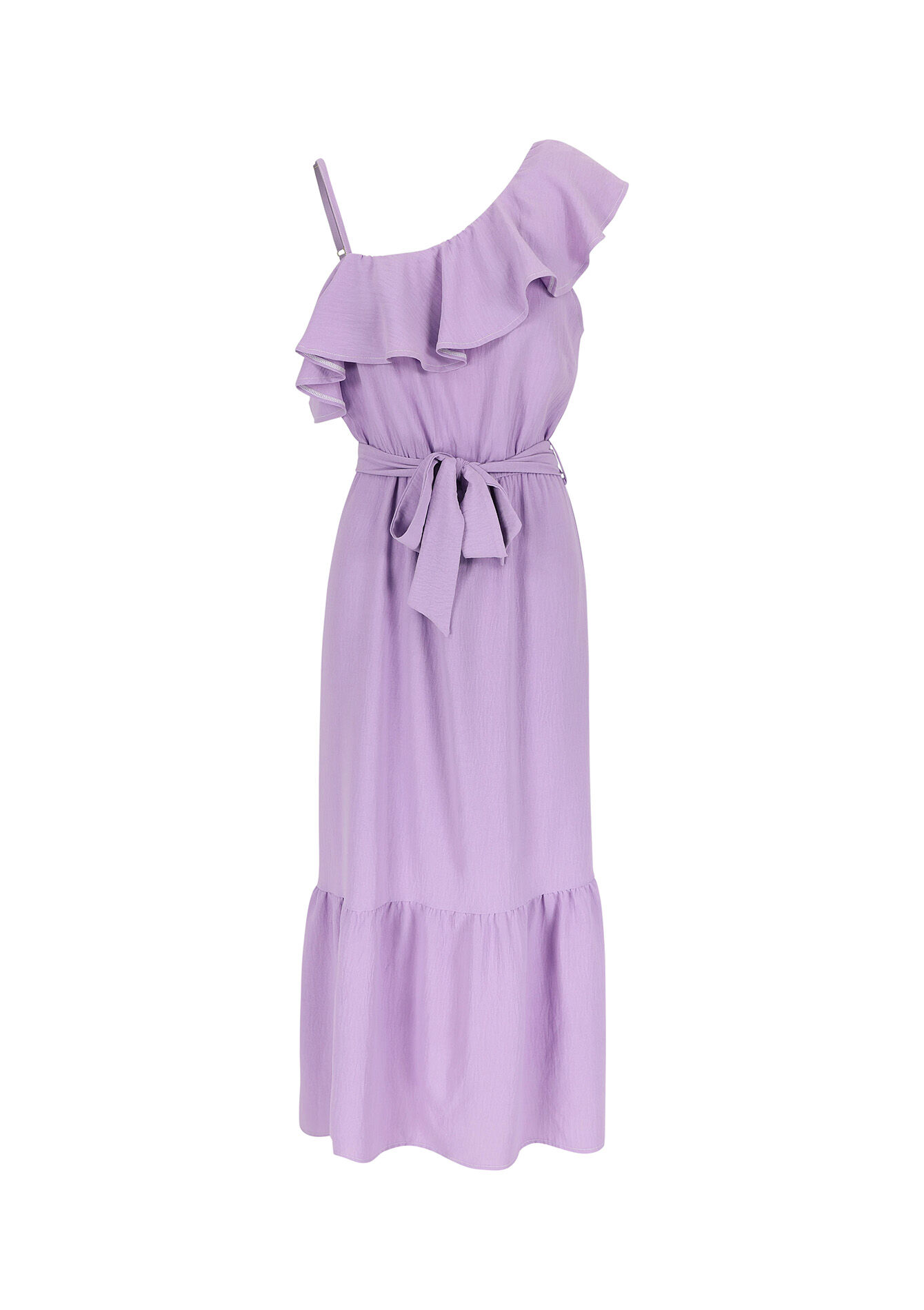 Robe longue asymétrique, Robe longue asymétrique - LILAC BRIGHT - 08602050_2578