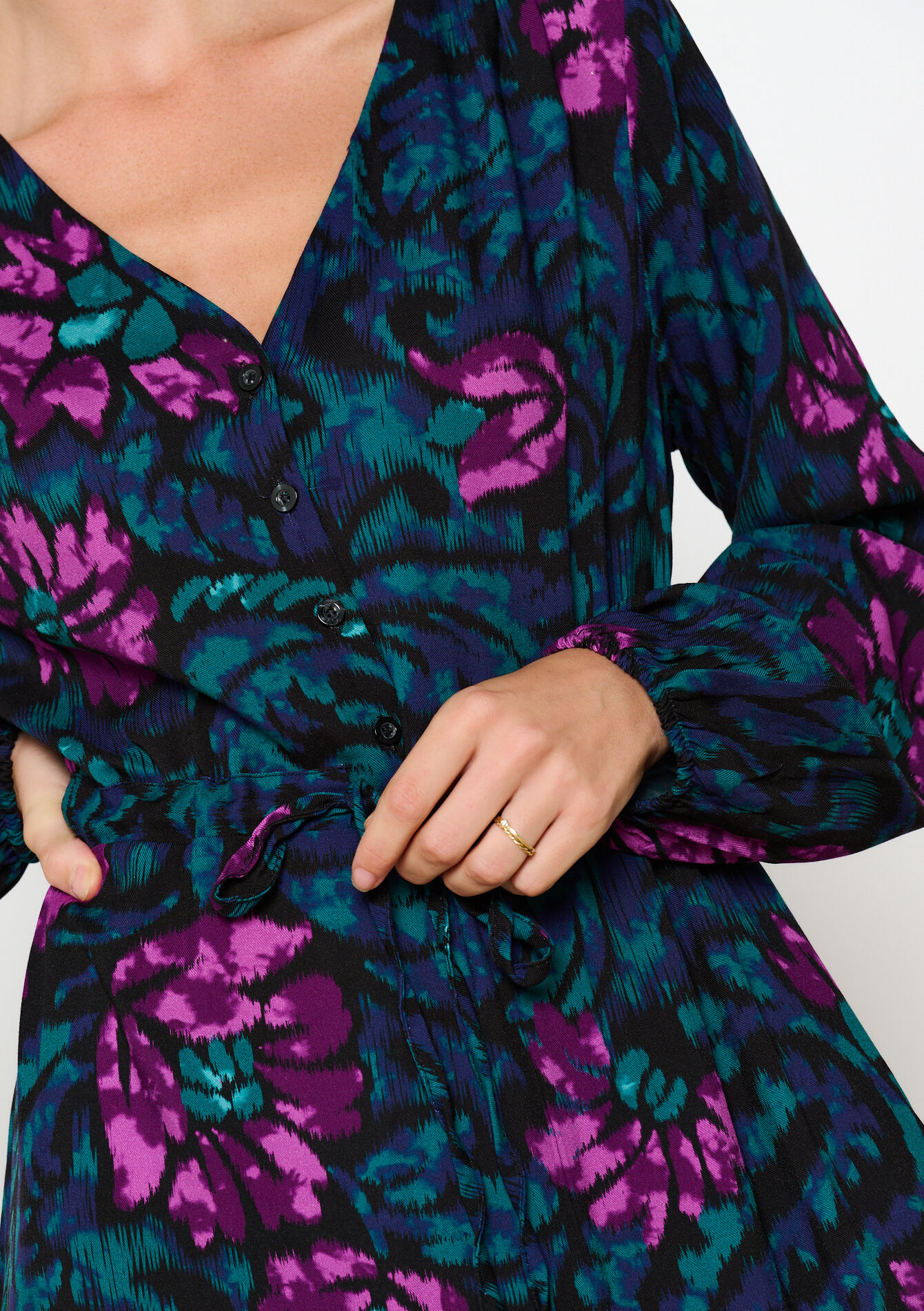 Floral maxi dress, Floral maxi dress - BLACK - 08103871