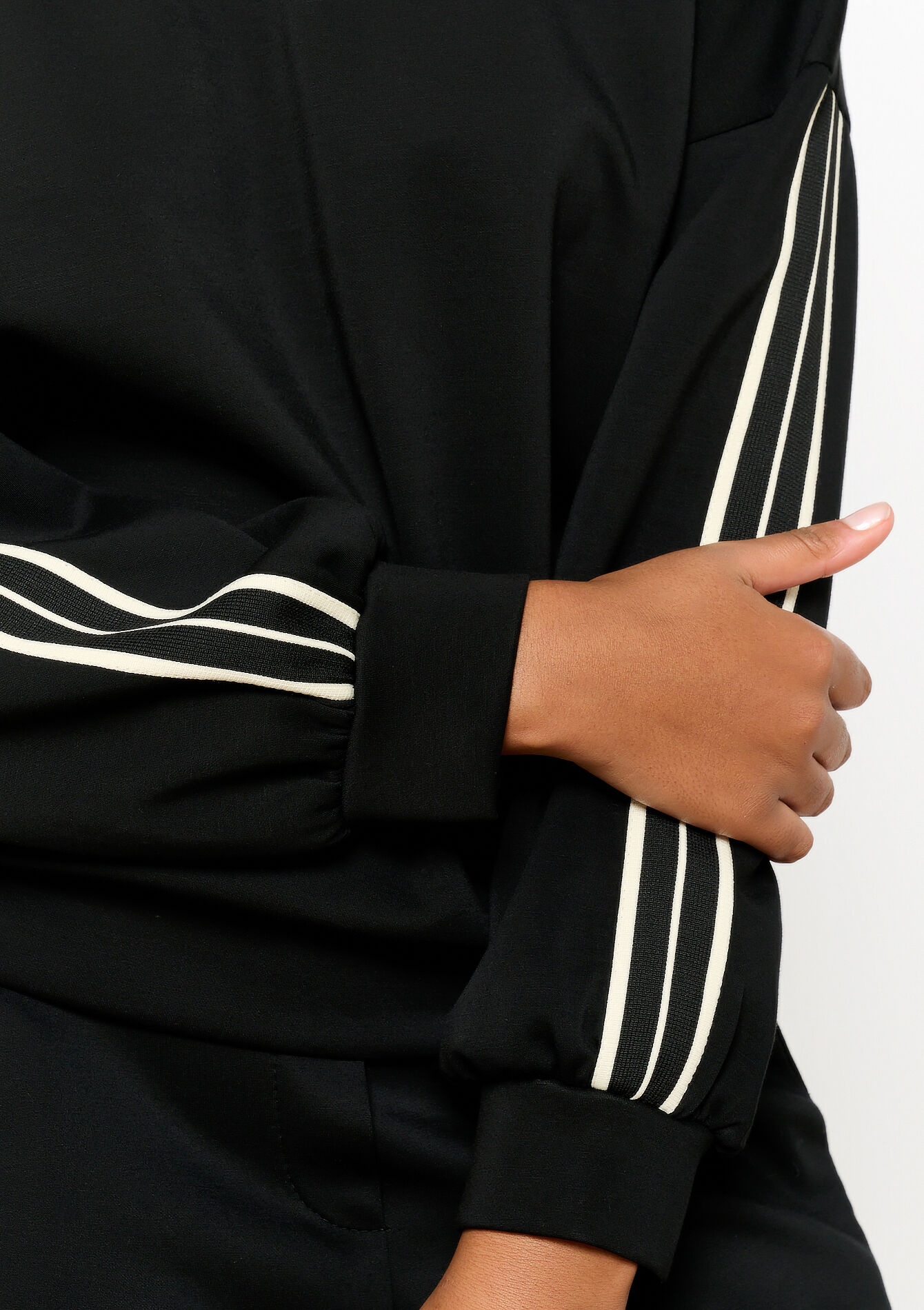 Sweat avec rayures - BLACK - 15100323_1119