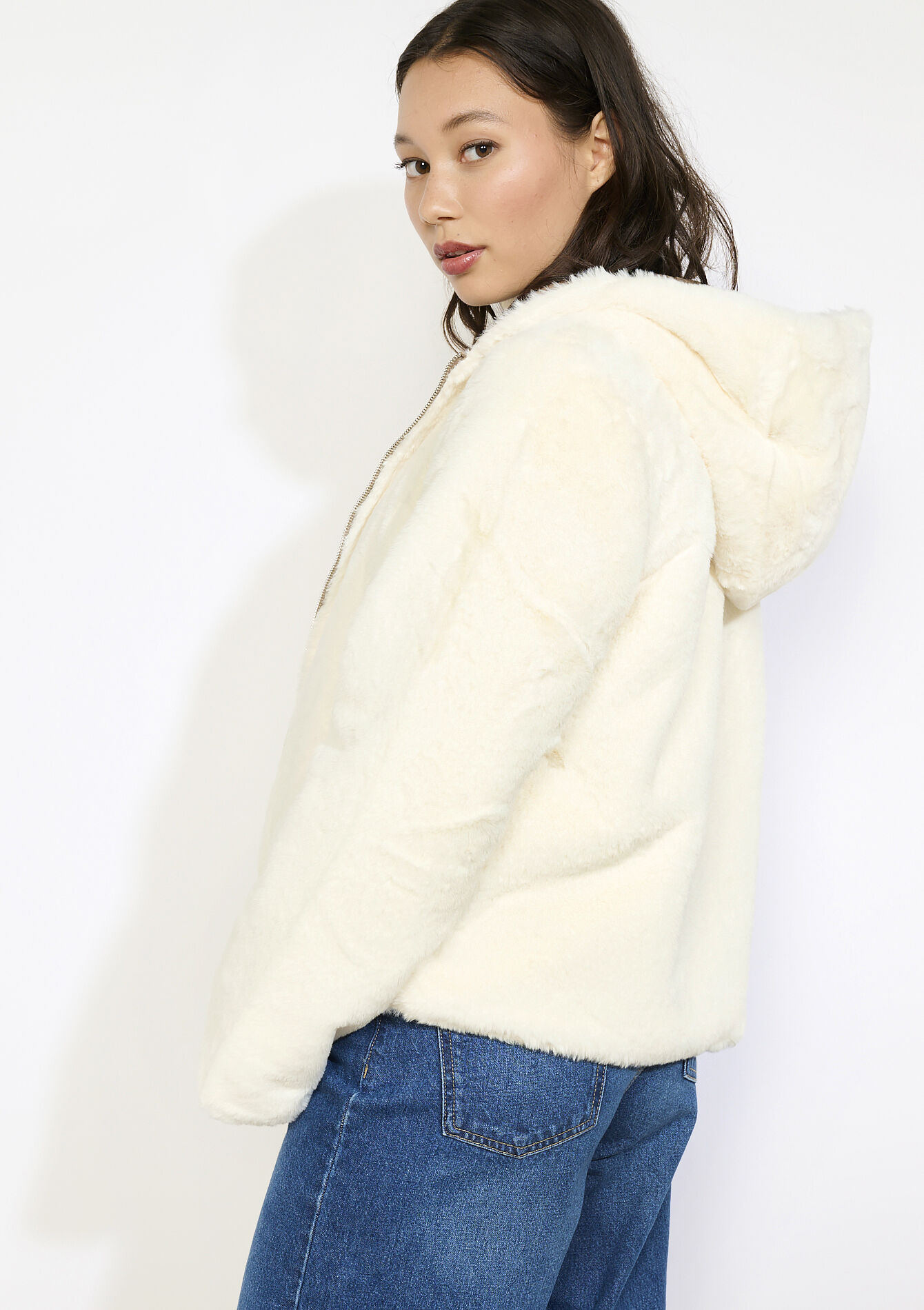 Omkeerbare korte pufferjas, Omkeerbare korte pufferjas - TAUPE - 23000776_1021