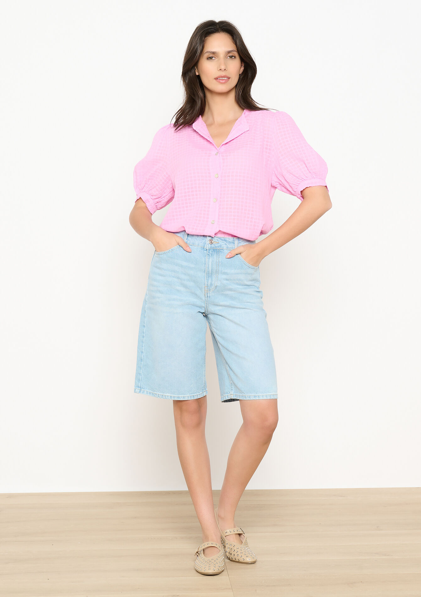Textuur blouse - PINK BUBBLEGUM - 05702870_1477