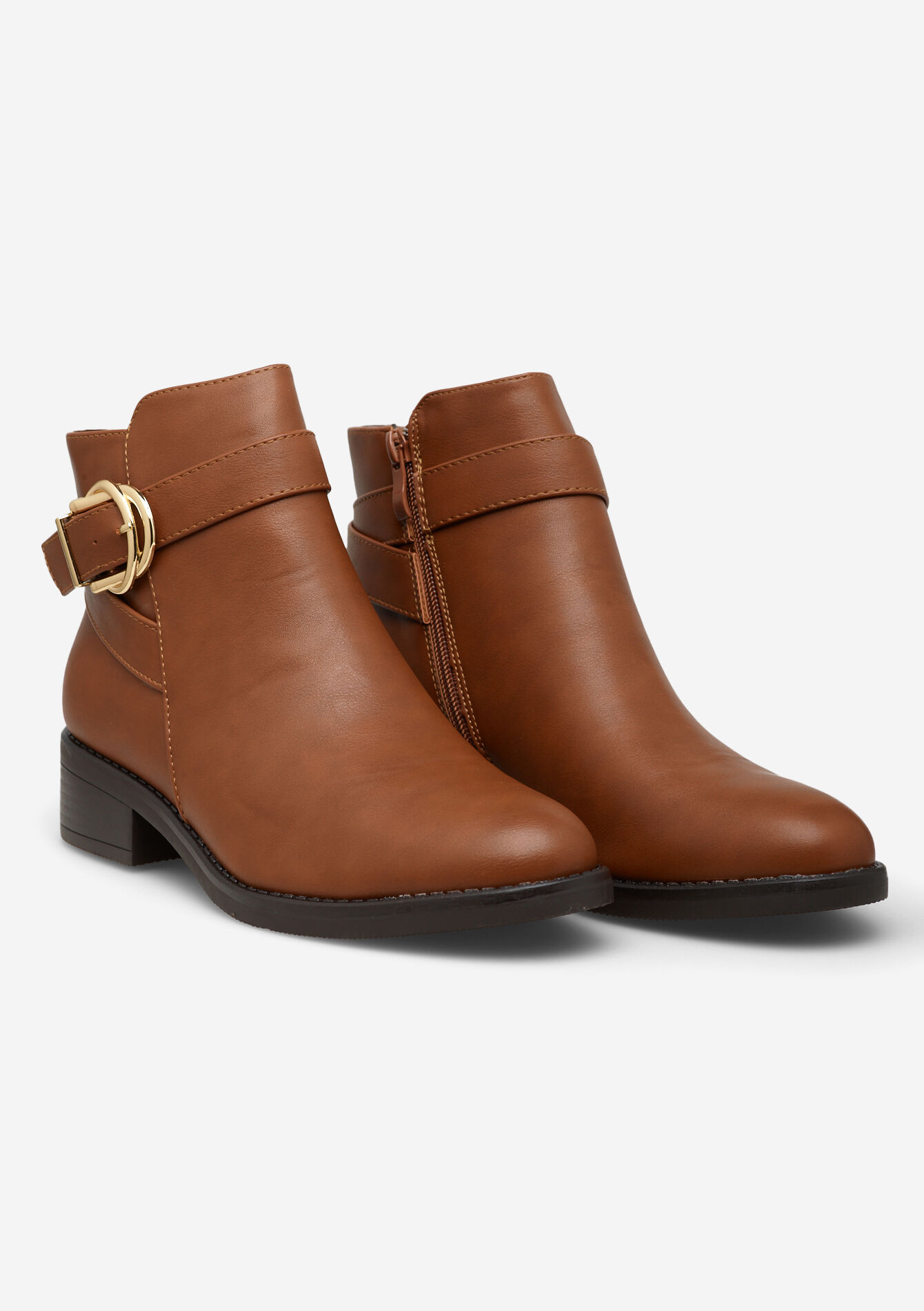 Bottines en similicuir - CAMEL COFFEE - 13100229_3817