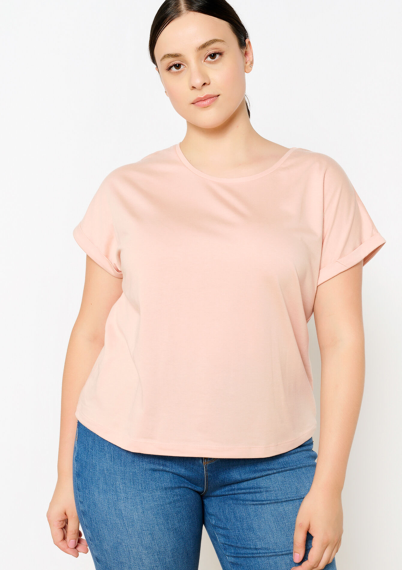T-shirt met korte mouwen, T-shirt met korte mouwen - NUDE PINK - 02301582_1301