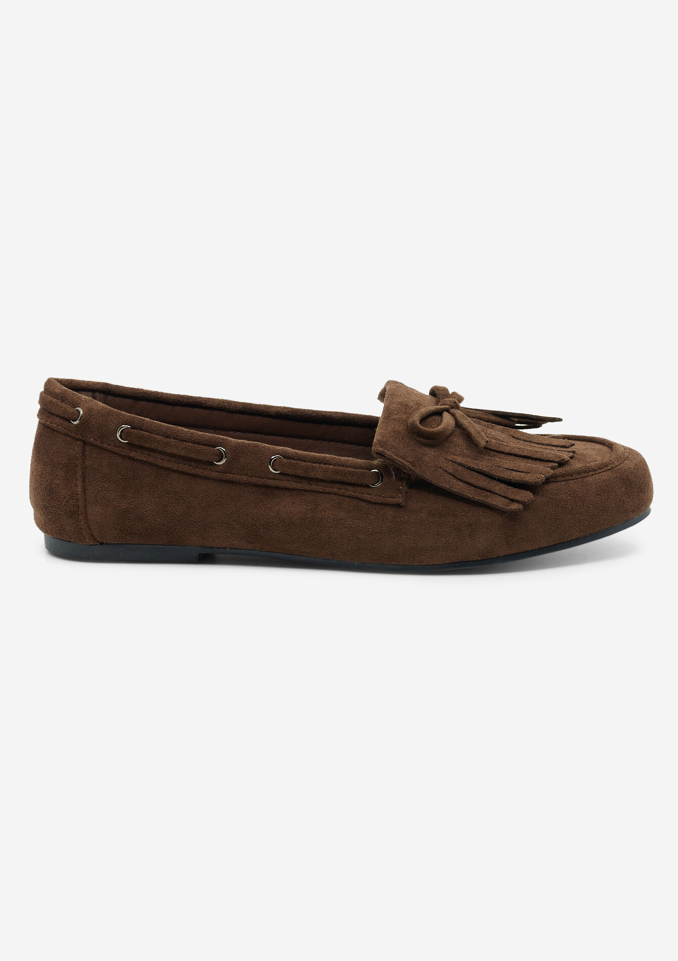 Loafer met franjes van suède - BROWN COFFEE - 13200067_3717