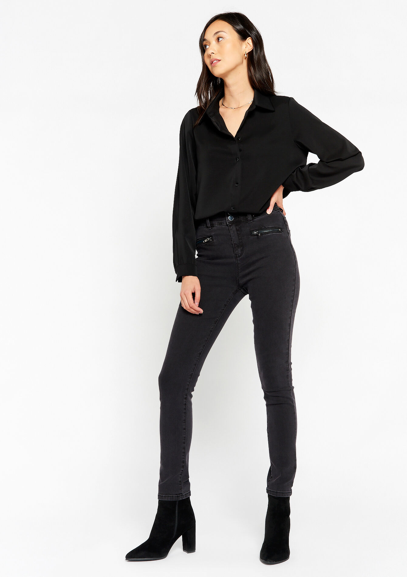 Skinny jeans, Skinny jeans - DARK GREY - 22000467_0513