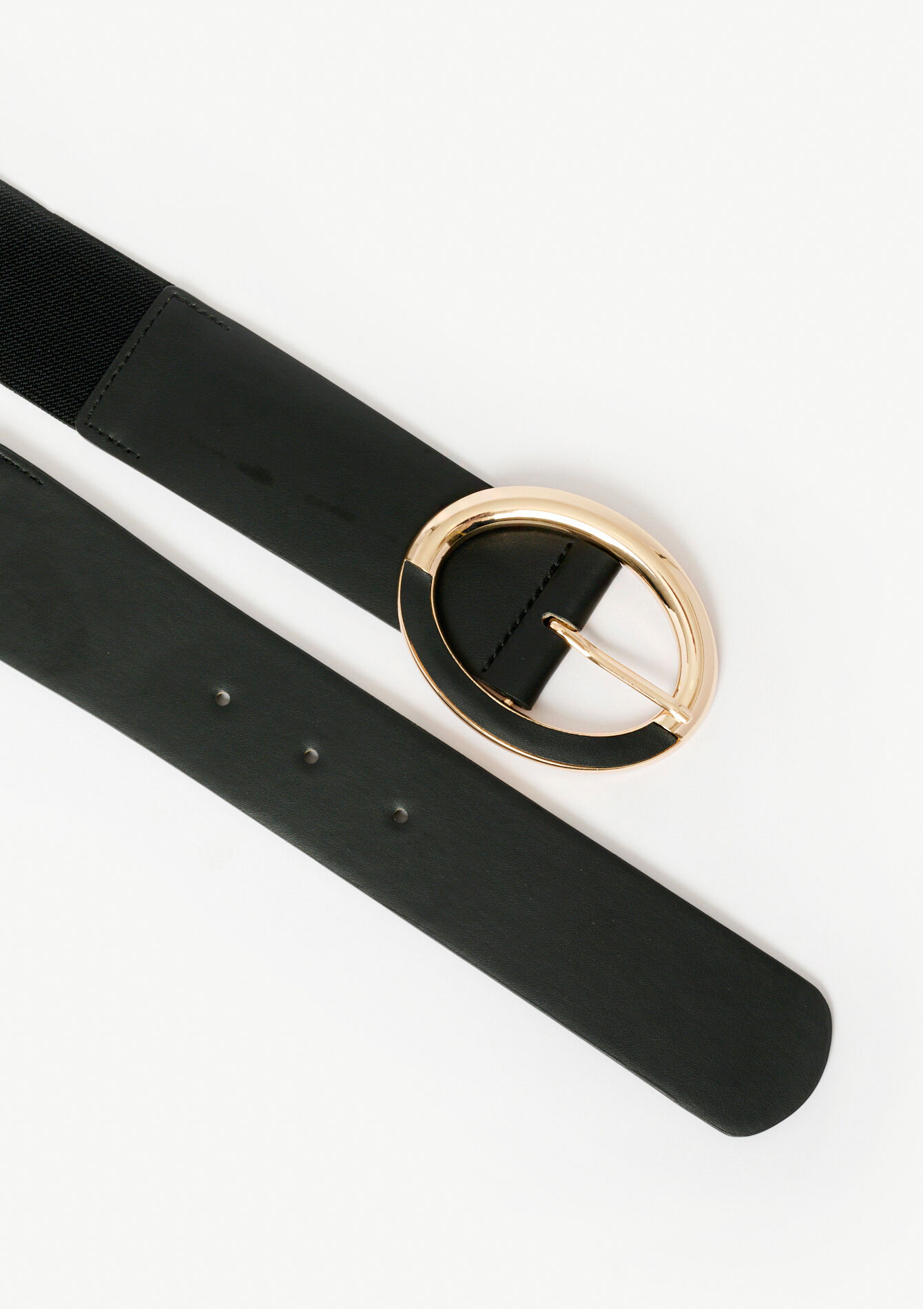 Ceinture élastique à grosse boucle, Ceinture élastique à grosse boucle - BLACK - 14001826_1119