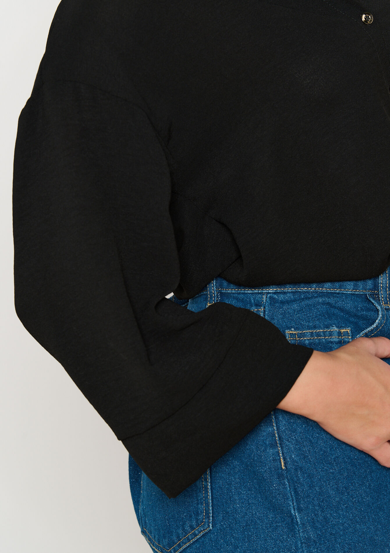 Hemd met brede mouwen - BLACK - 05702753_1119