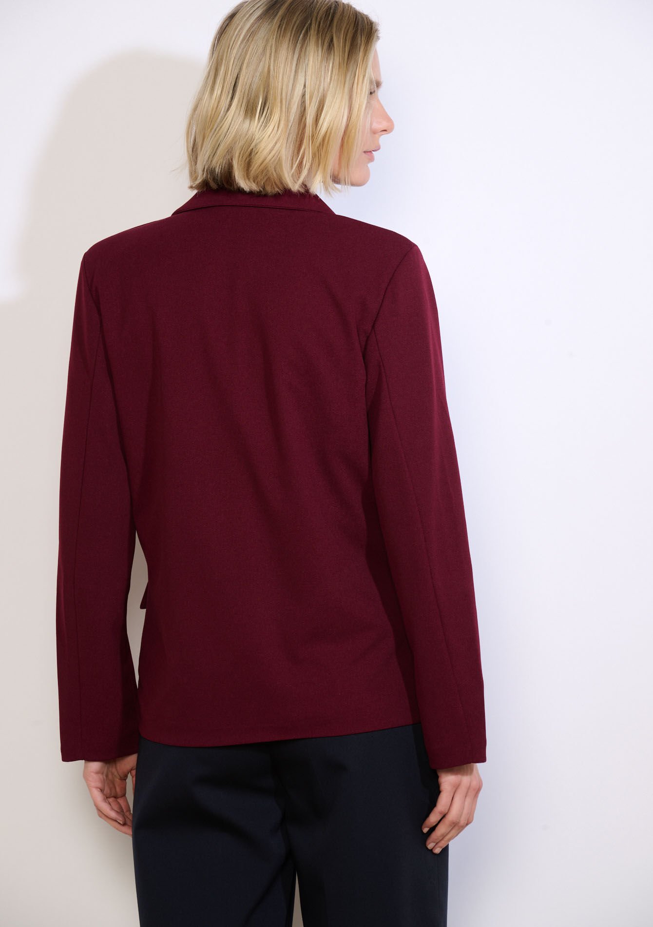 Soepel vallende blazer - AUBERGINE - 09101172_1537
