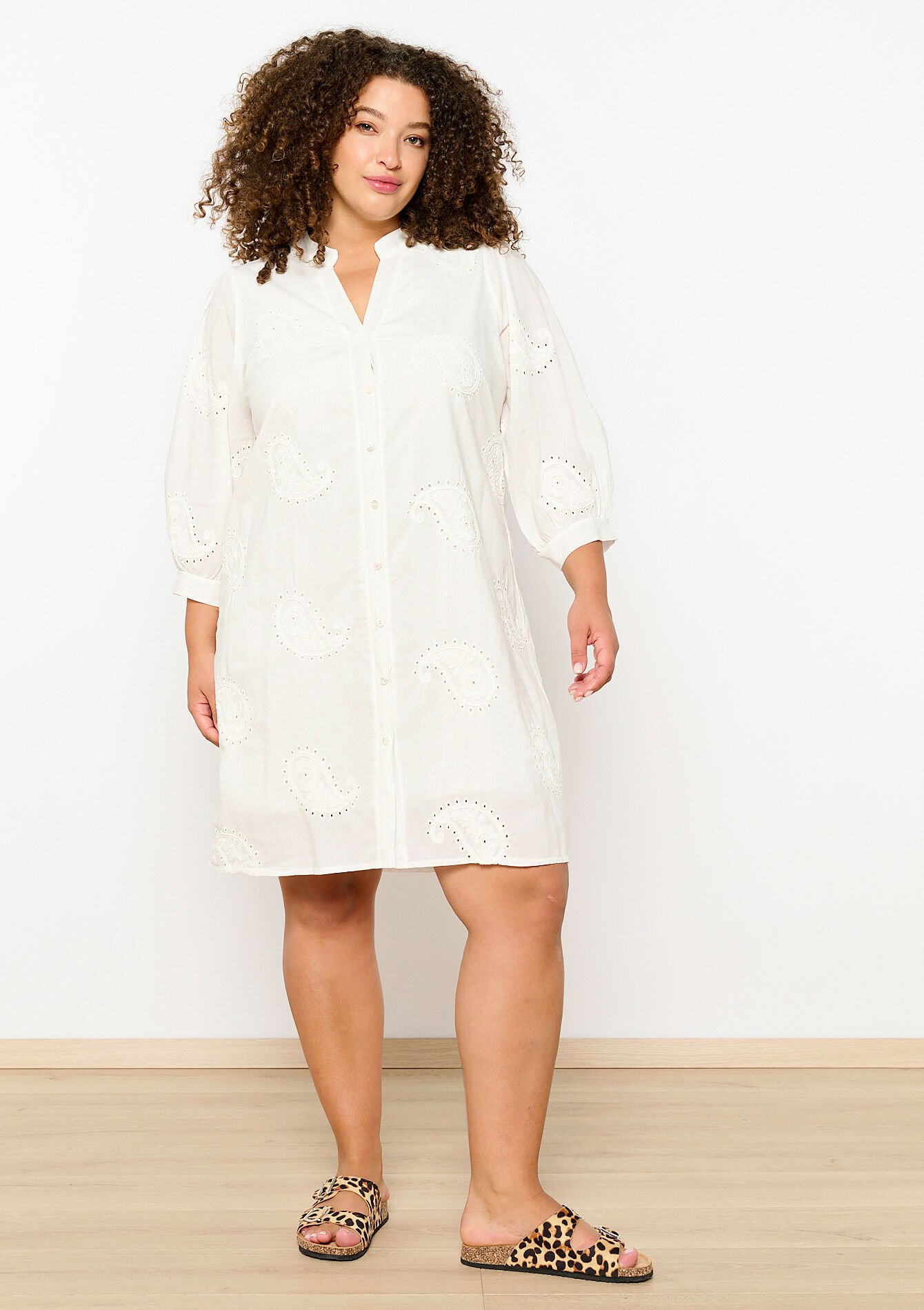 Hemdjurk met broderie, Hemdjurk met broderie - VANILLA WHITE - 08103649_1013