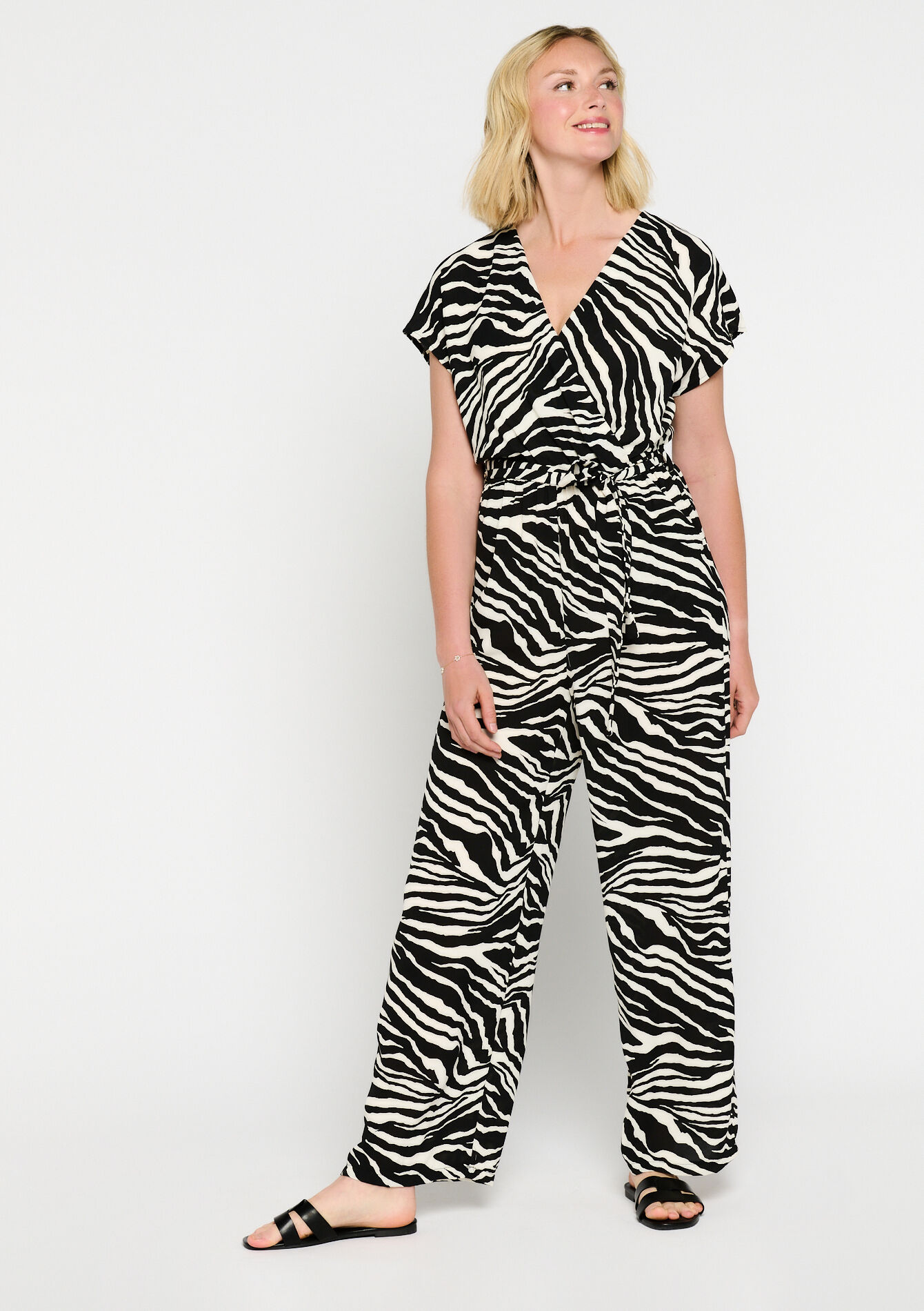 Combinaison à imprimé zébré - BLACK - 1078044