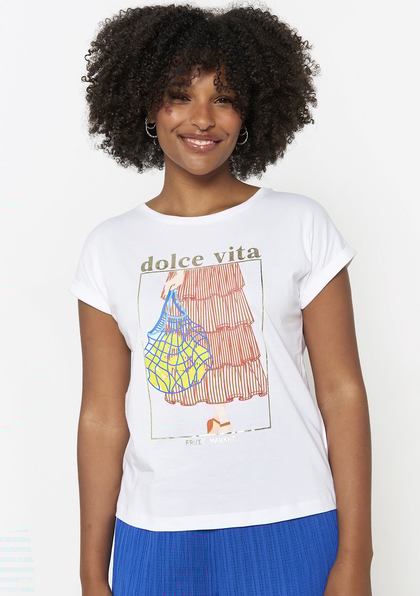 T-shirt met artwork, T-shirt met artwork - WHITE ANTIQUE - 02301643_833