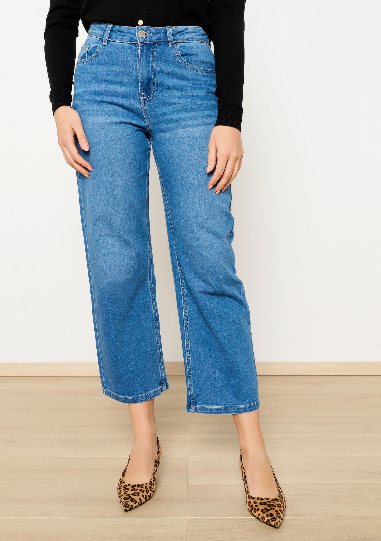 Wide leg jeans, Wide leg jeans - MEDIUM BLUE - 22000558_0500