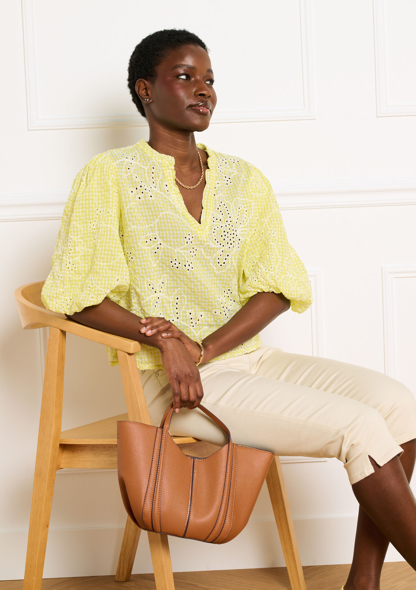 Geborduurde blouse wijde mouwen, Geborduurde blouse wijde mouwen, , back