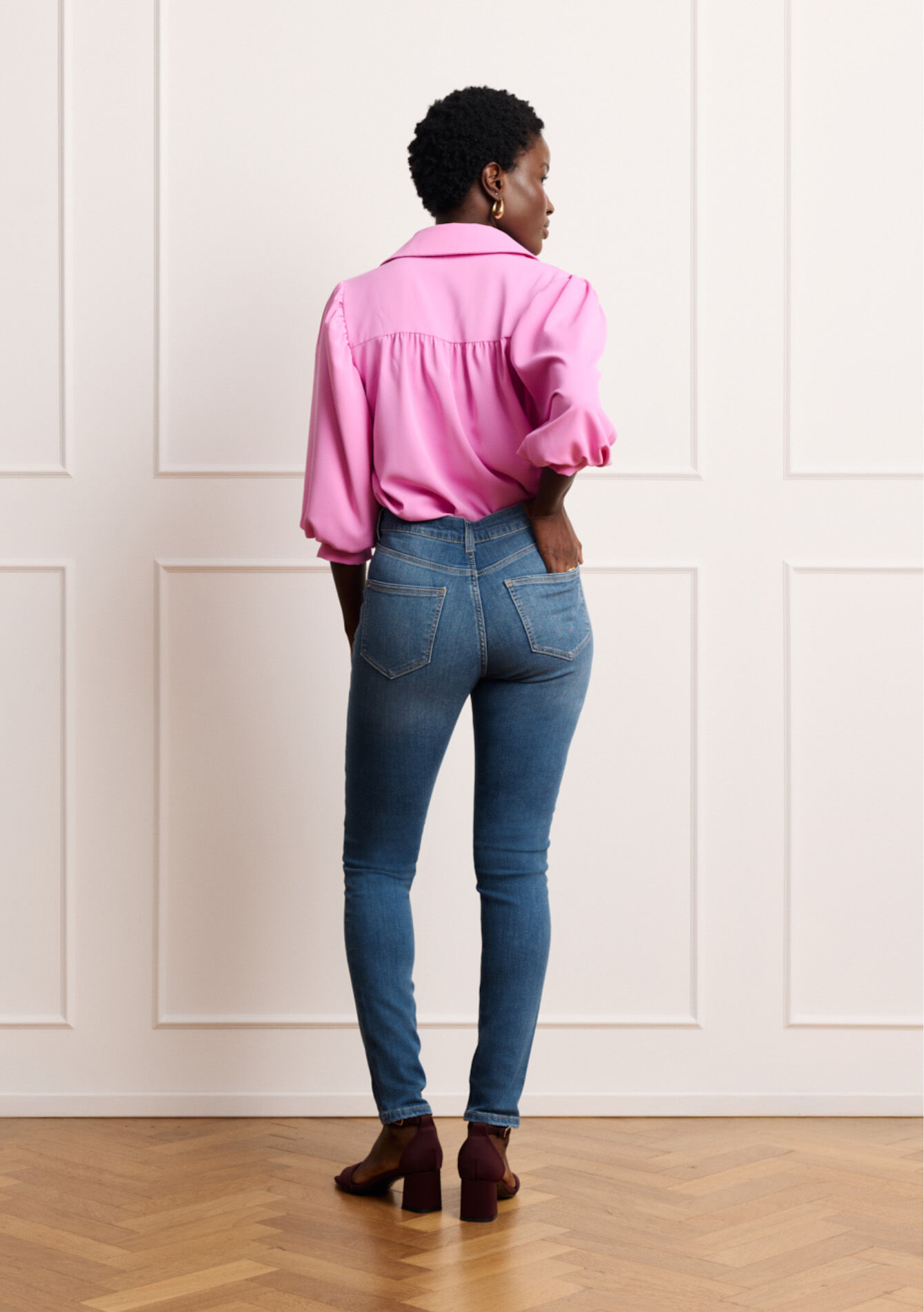 High-rise skinny jeans - MEDIUM BLUE - 22000631_0500