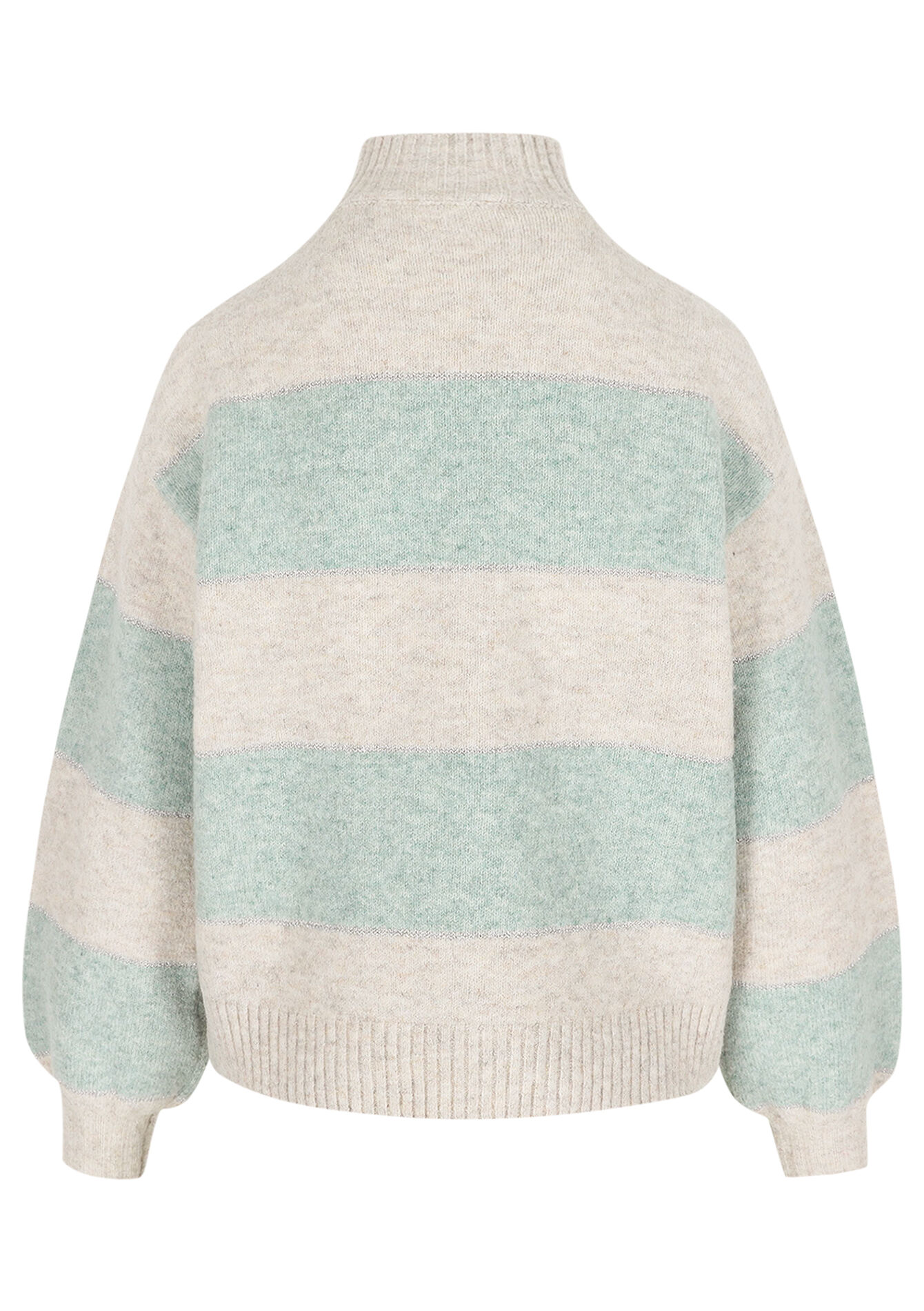 Jacquard high-neck pullover, Jacquard high-neck pullover - MINT GREEN - 04006929_1723