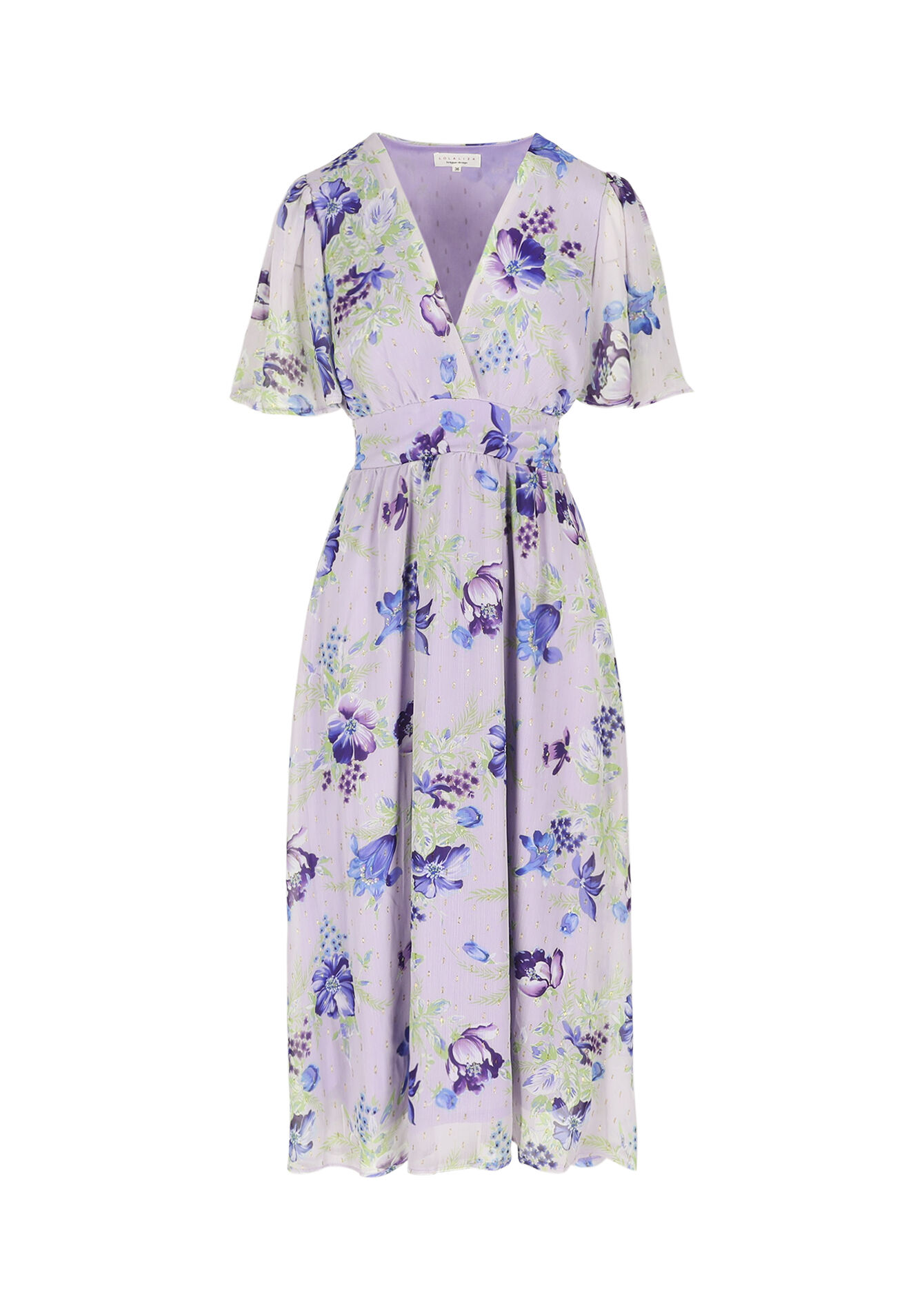 Robe longue à fleurs - PASTEL LILAC - 08104456_1493