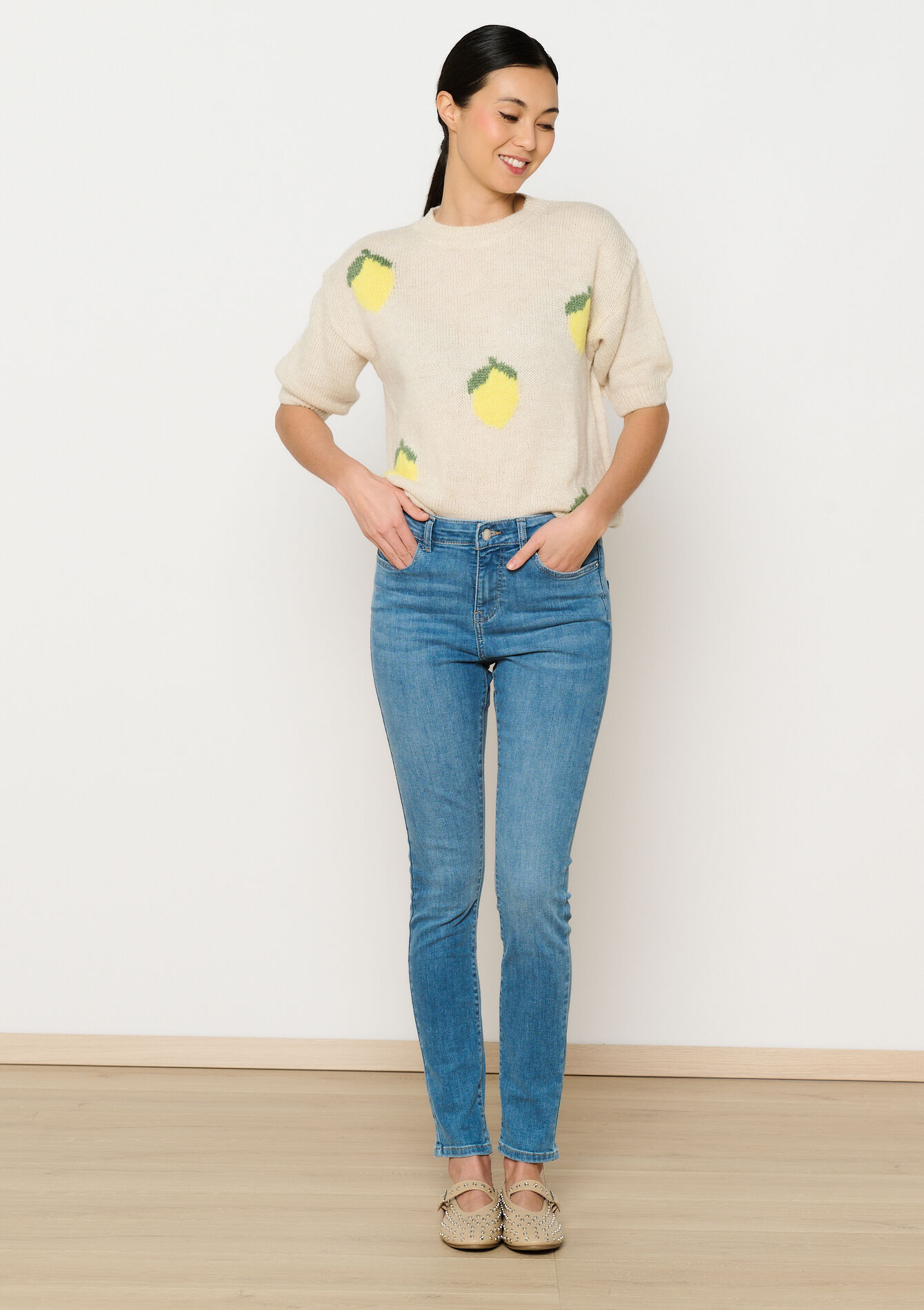 Jean skinny taille haute, Jean skinny taille haute - MEDIUM BLUE - 22000561_0500