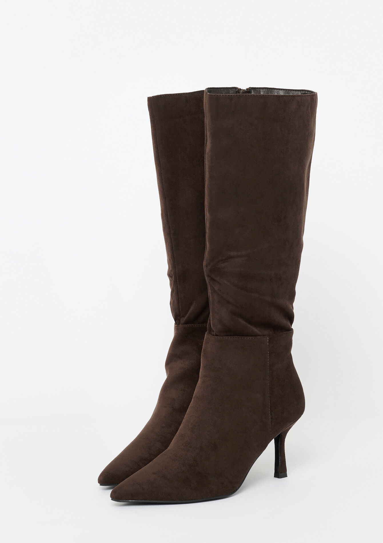 Bottes pointues en suédine, Bottes pointues en suédine - BROWN DARK CHOCOLATE - 13100322_3720