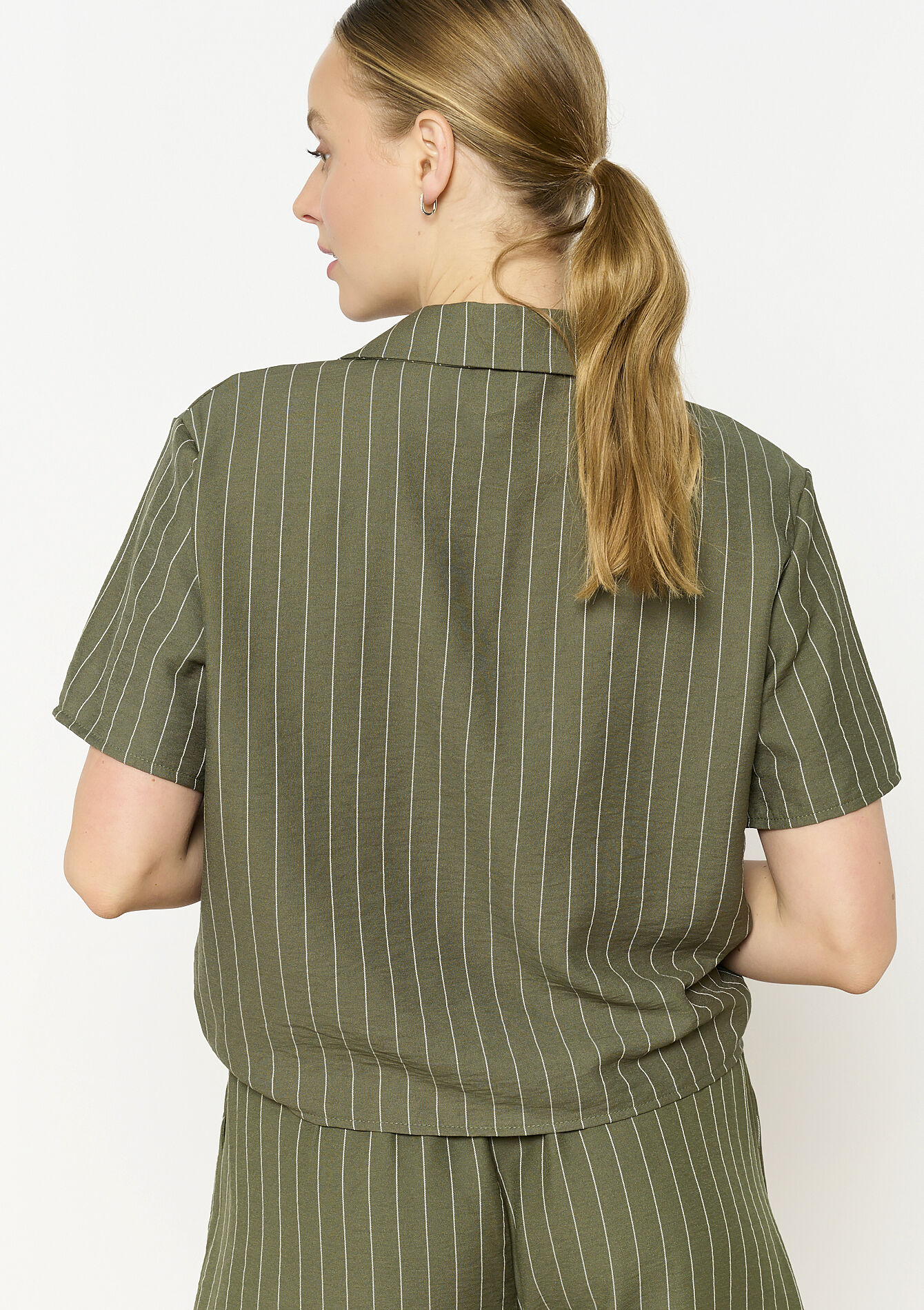 Fluid striped shirt - KHAKI MED - 05702805_4327