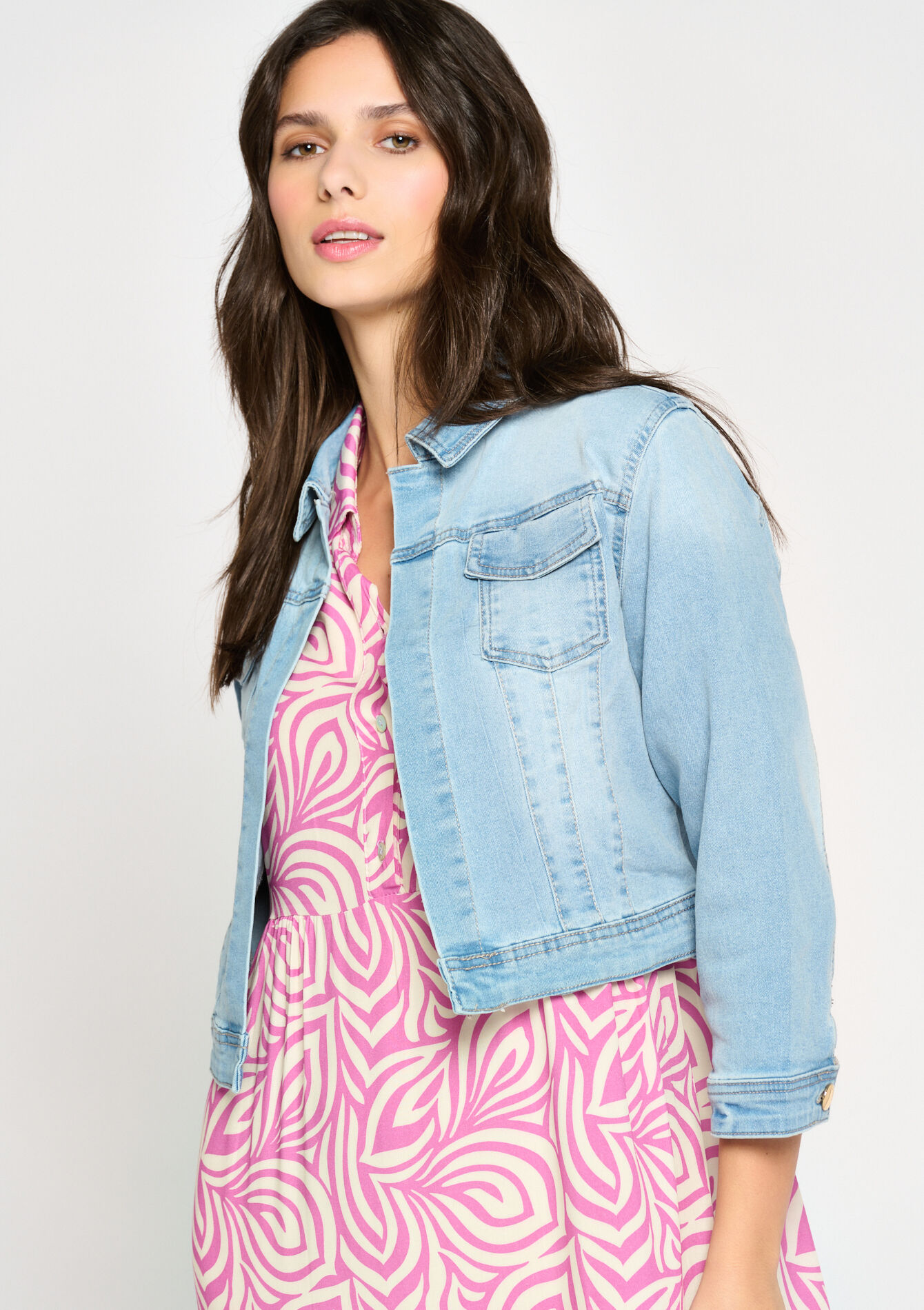 Jeans jacket, Jeans jacket - BLUE BLEACHED - 09100676_0502