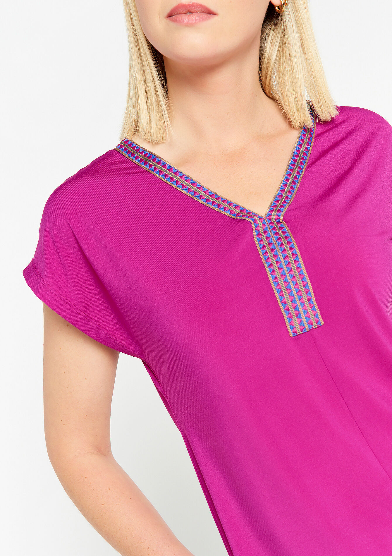 T-shirt met detail - VIOLINE - 02301451_2576