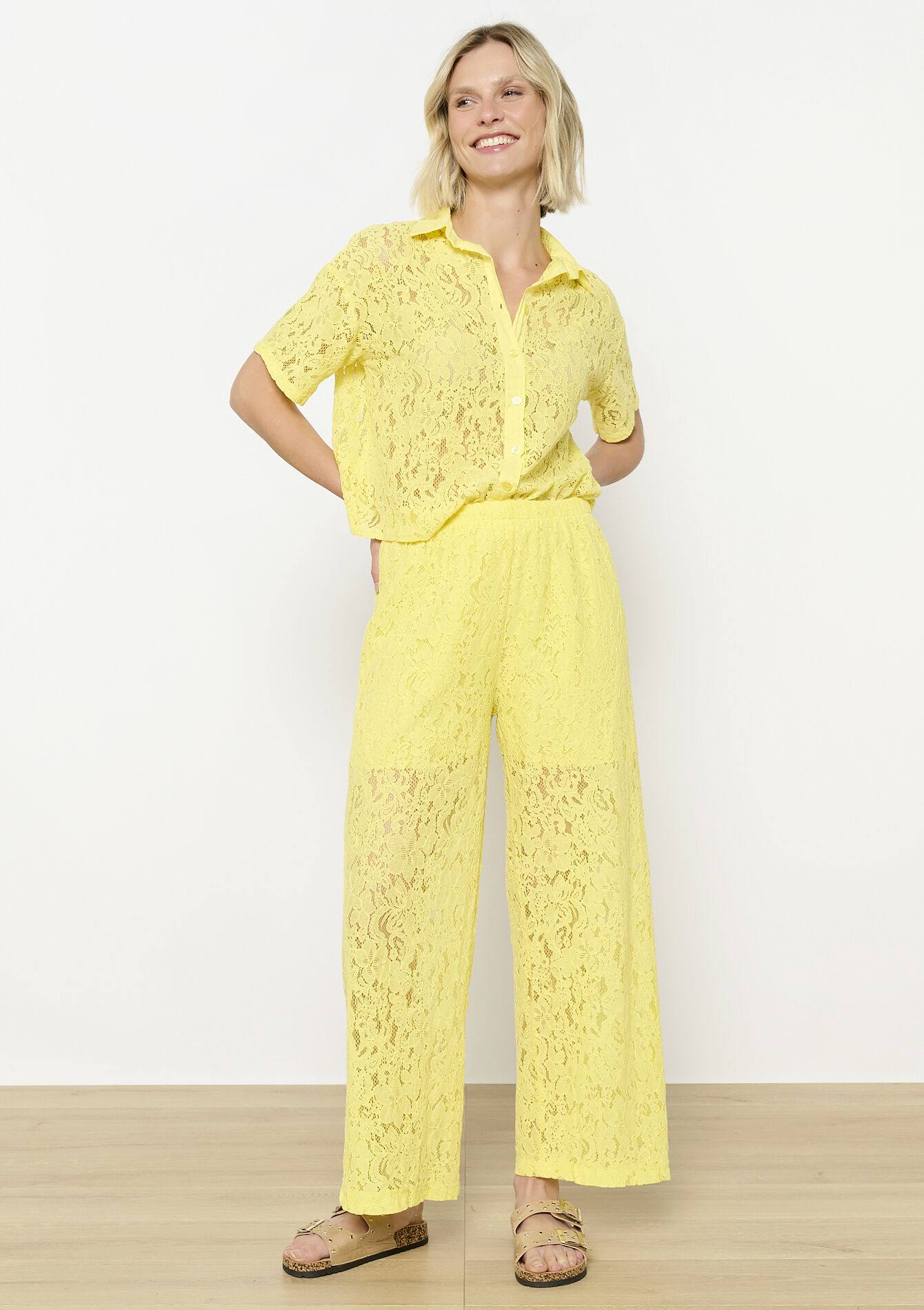 Wijde kanten broek, Wijde kanten broek - YELLOW SUN - 06601020_5007