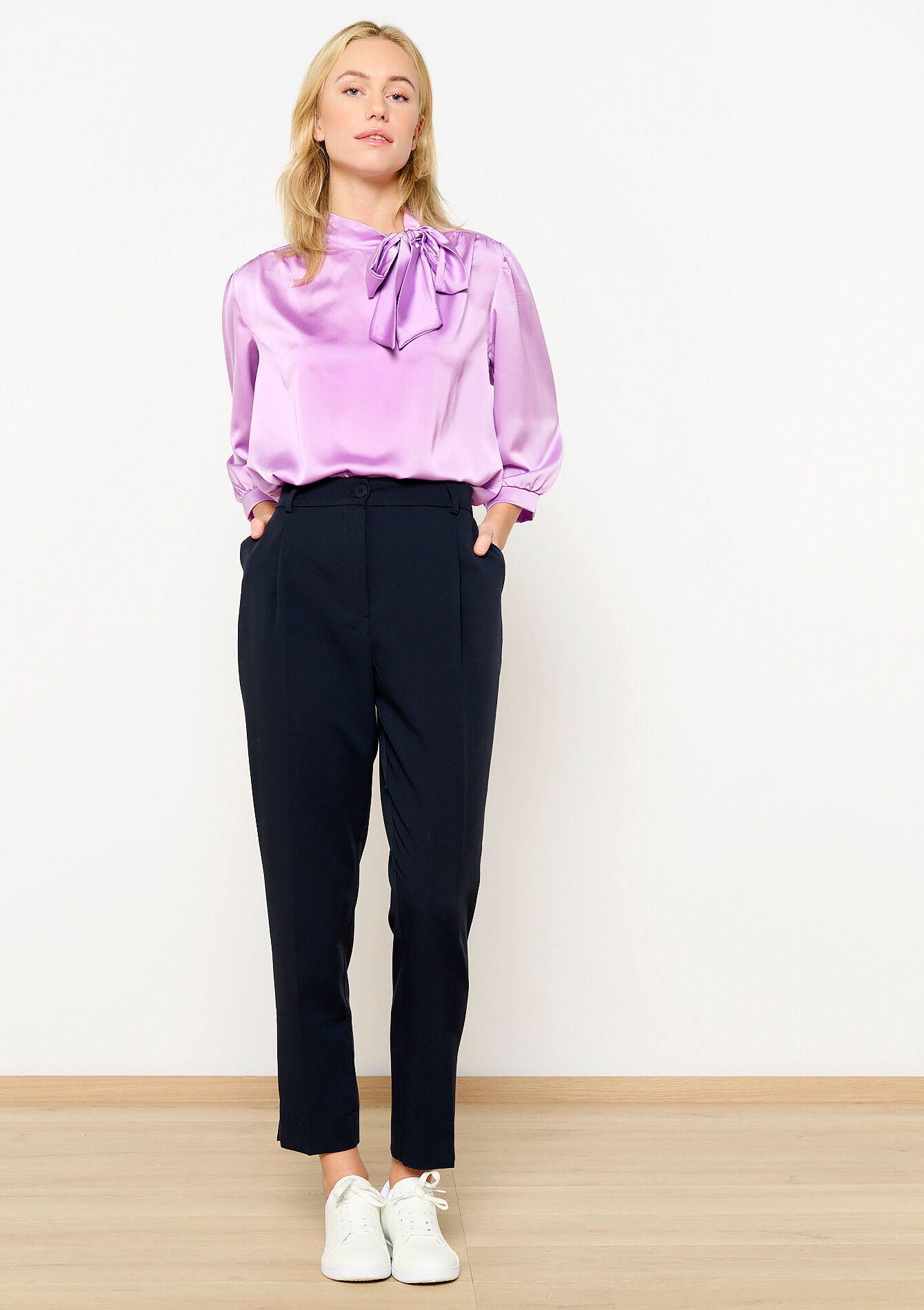 Cigarette trousers, Cigarette trousers - NAVY BASIC - 06100597_2723