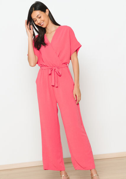 Jumpsuit with kimono effect - CORAL PINK  - 06004511_1968