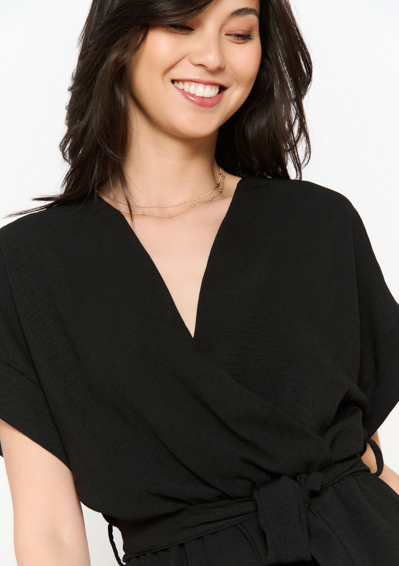 Playsuit met ceintuur, Playsuit met ceintuur - BLACK - 06004627_1119