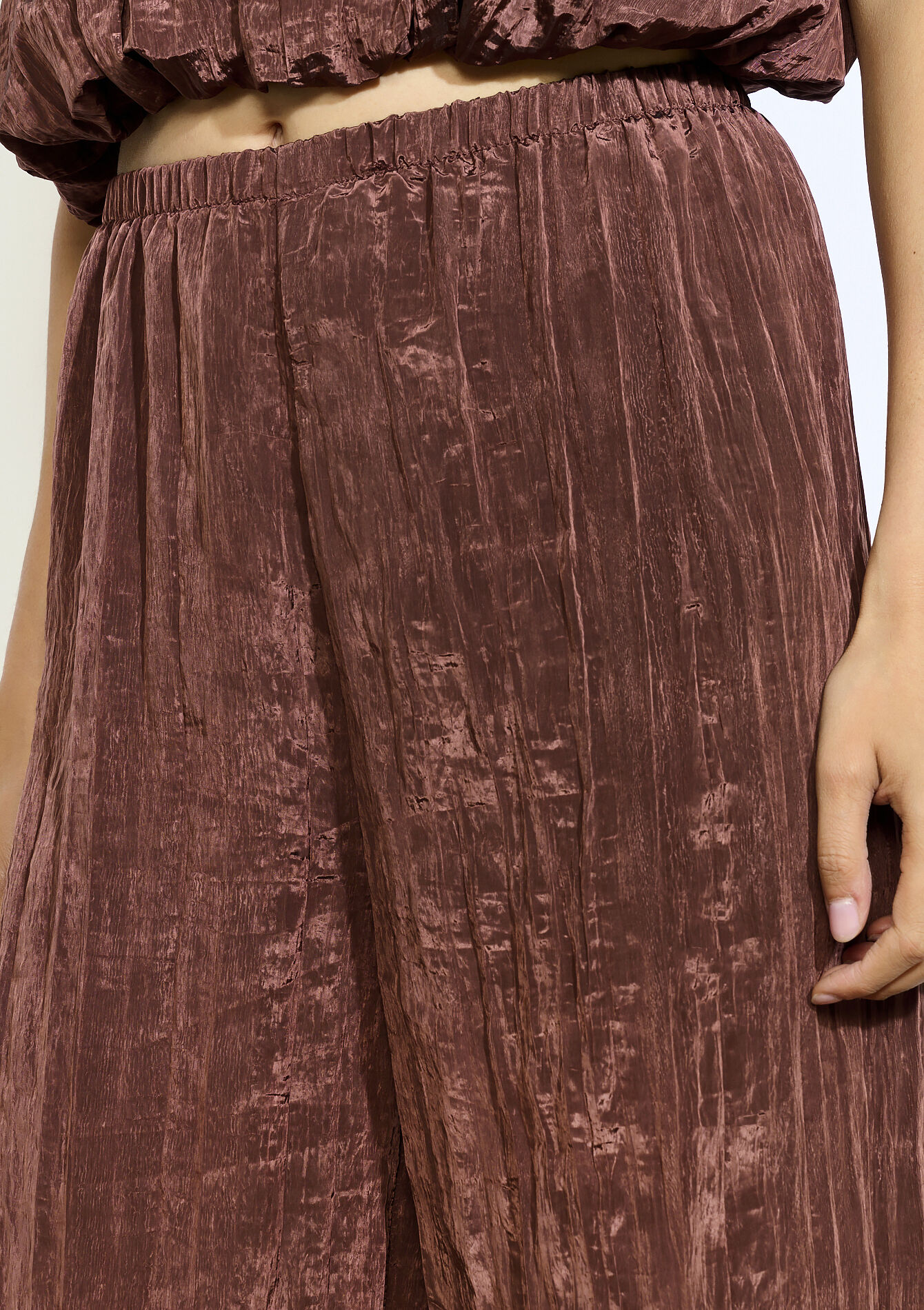 Pantalon fluide élégant - BROWN DARK CHOCOLATE - 06601042_3720