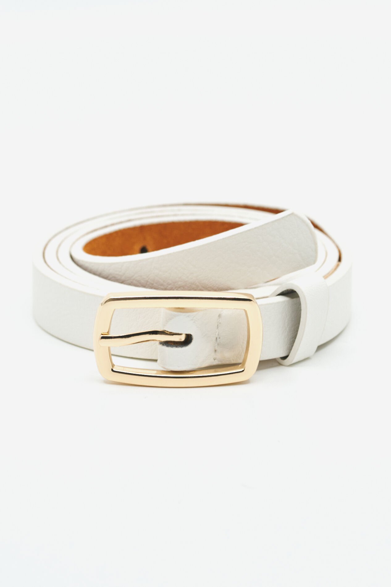 Ceinture fine cuir croûte, , hi-res