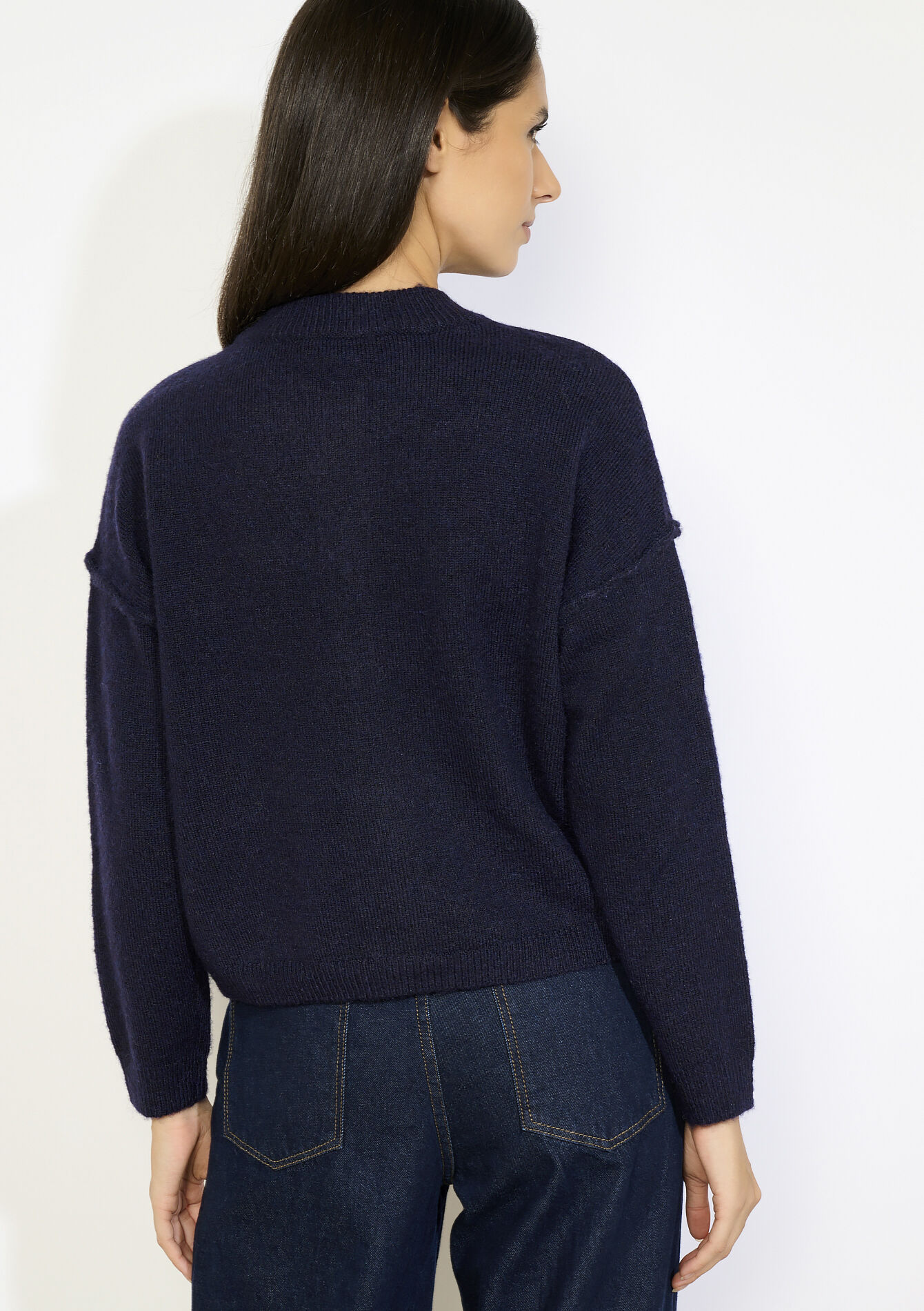 Gebreid vest met knopen, Gebreid vest met knopen - NAVY BASIC - 04101311_2723