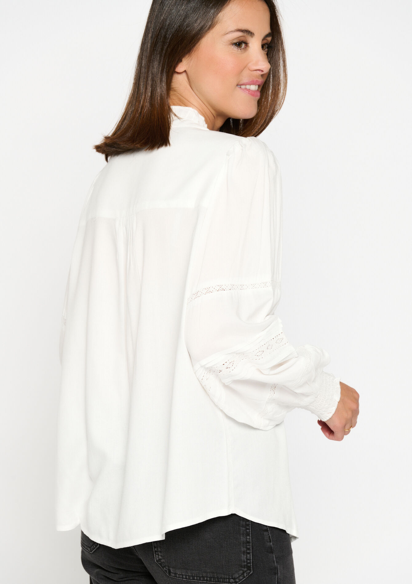 Blouse met kant, Blouse met kant - OPTICAL WHITE - 05702249_1019