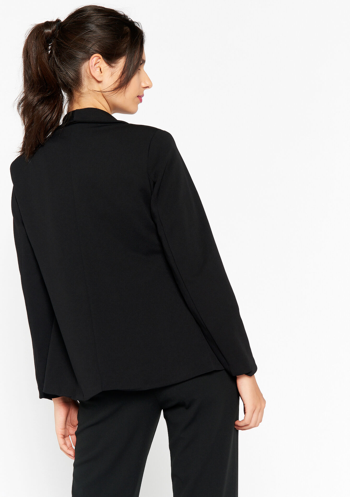 Blazer met smokingkraag, Blazer met smokingkraag - BLACK - 09100824_0503