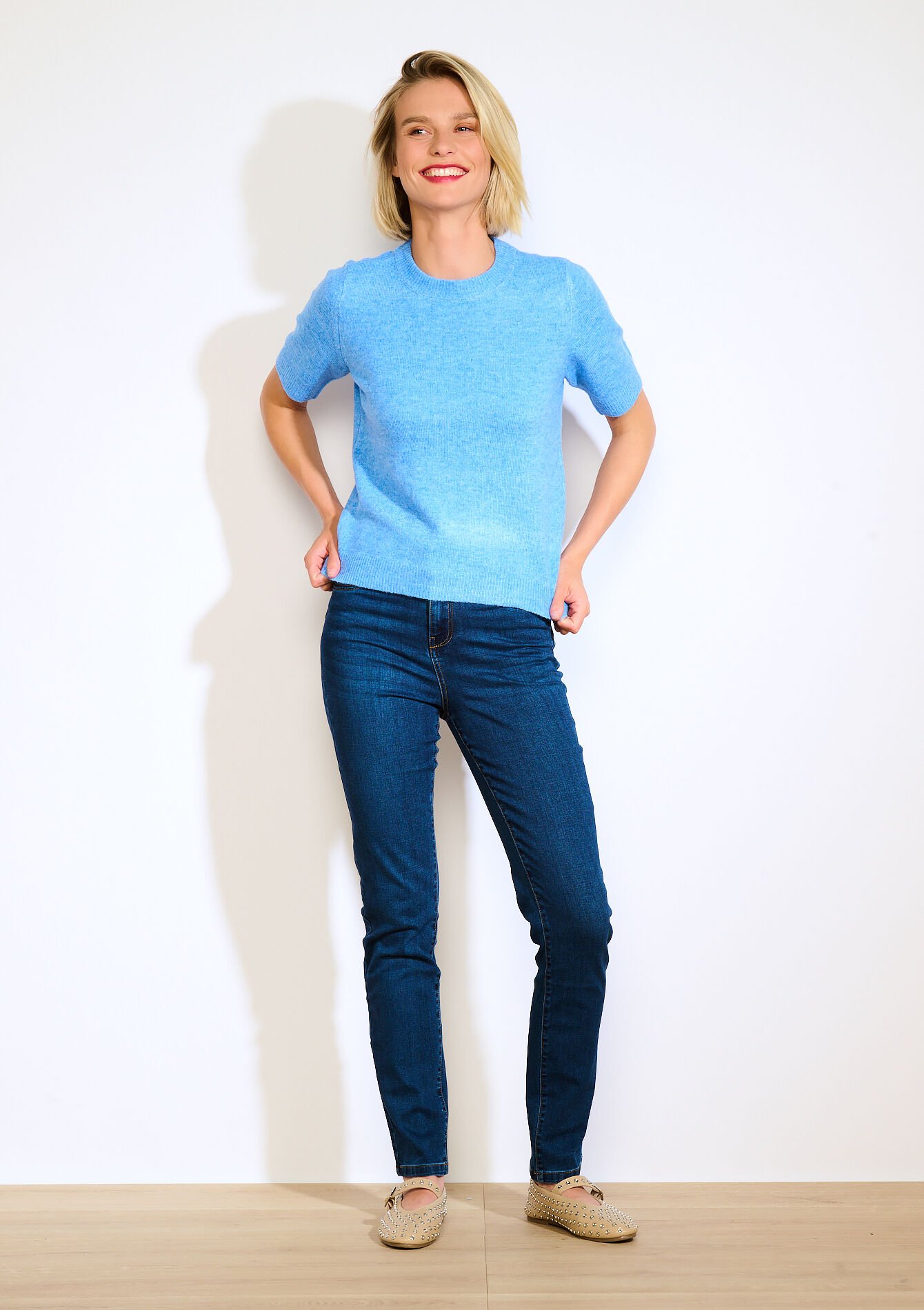 Trui met korte mouwen, Trui met korte mouwen - BLUE FAIENCE - 04006972_1584