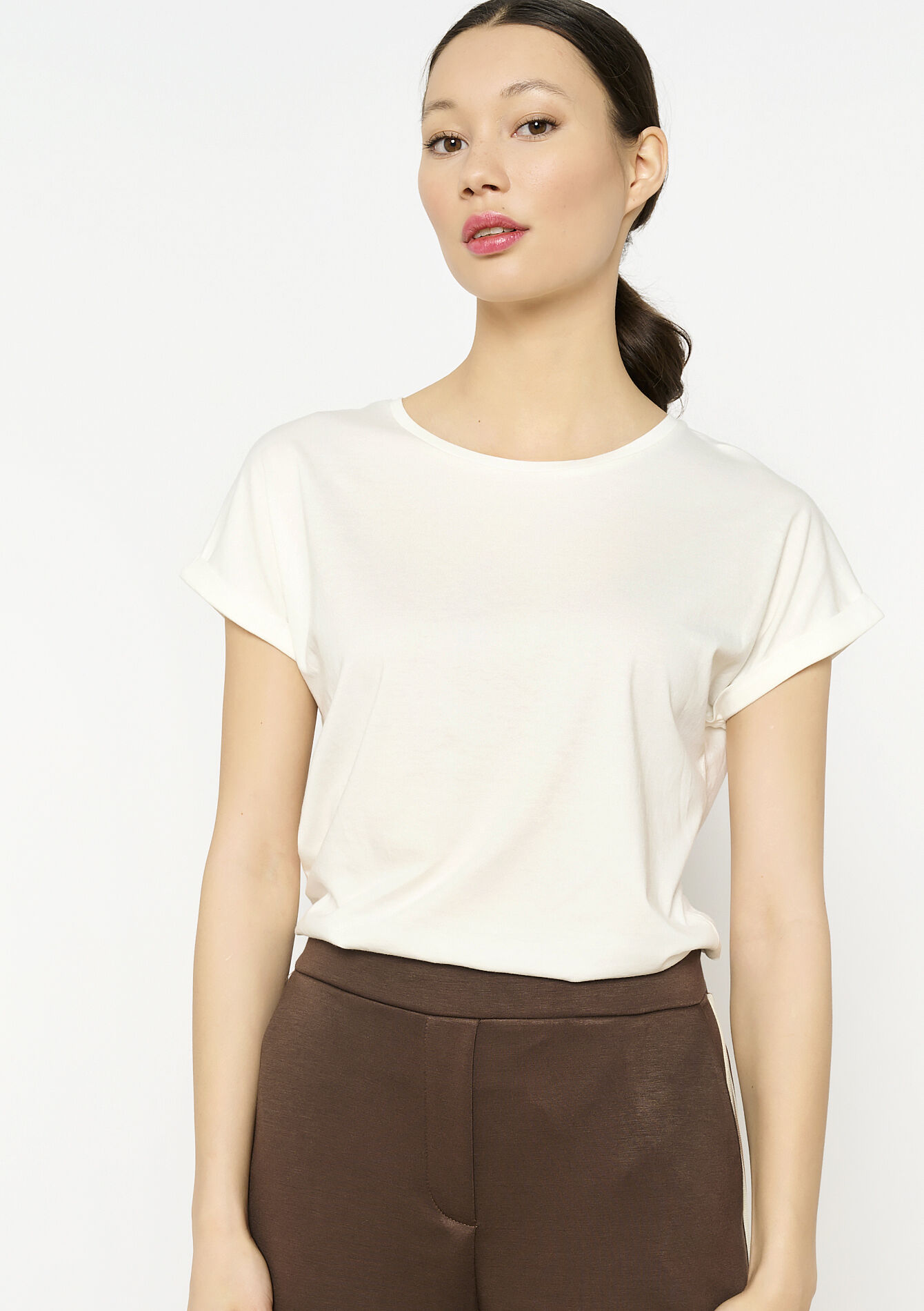 T-shirt korte mouw, T-shirt korte mouw - OFFWHITE - 02301742_1001