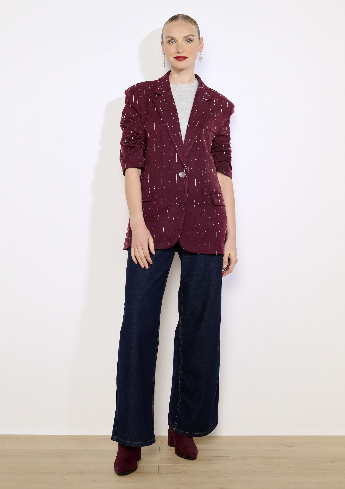 Blazer met strass, Blazer met strass - BORDEAUX WINE - 09101158_5514