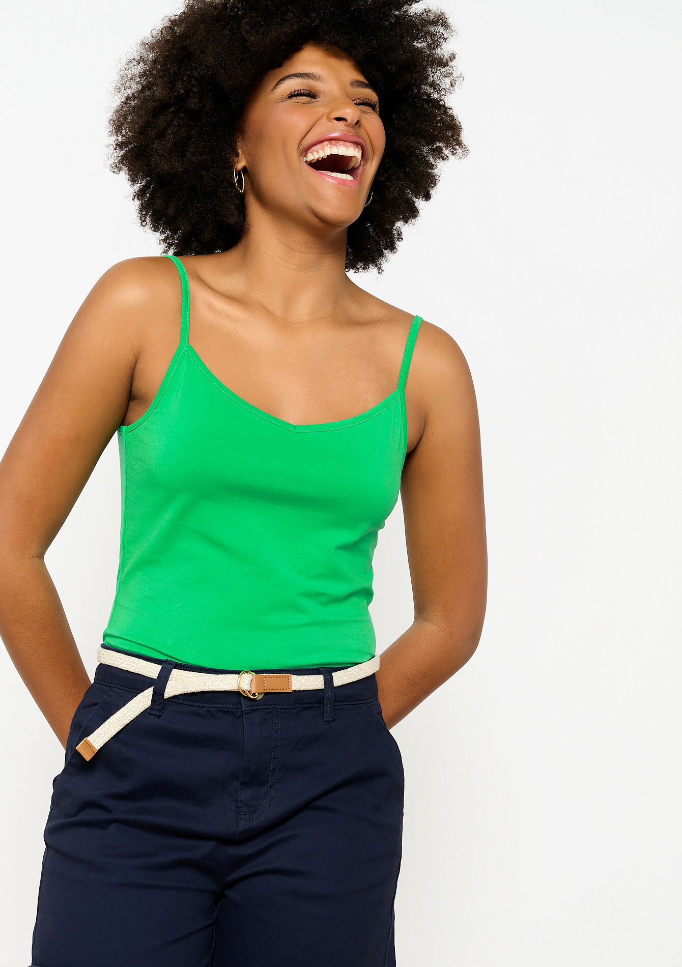 Top met spaghetti-bandjes, Top met spaghetti-bandjes - GREEN APPLE - 02200377_1783