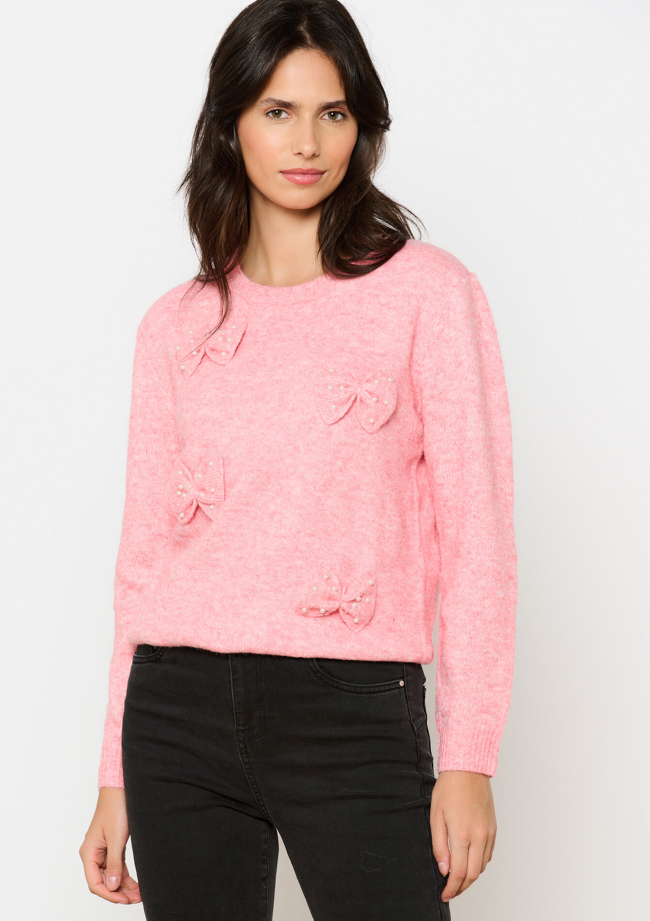 Trui met strikjes - PINK BUBBLEGUM - 04006617_1477