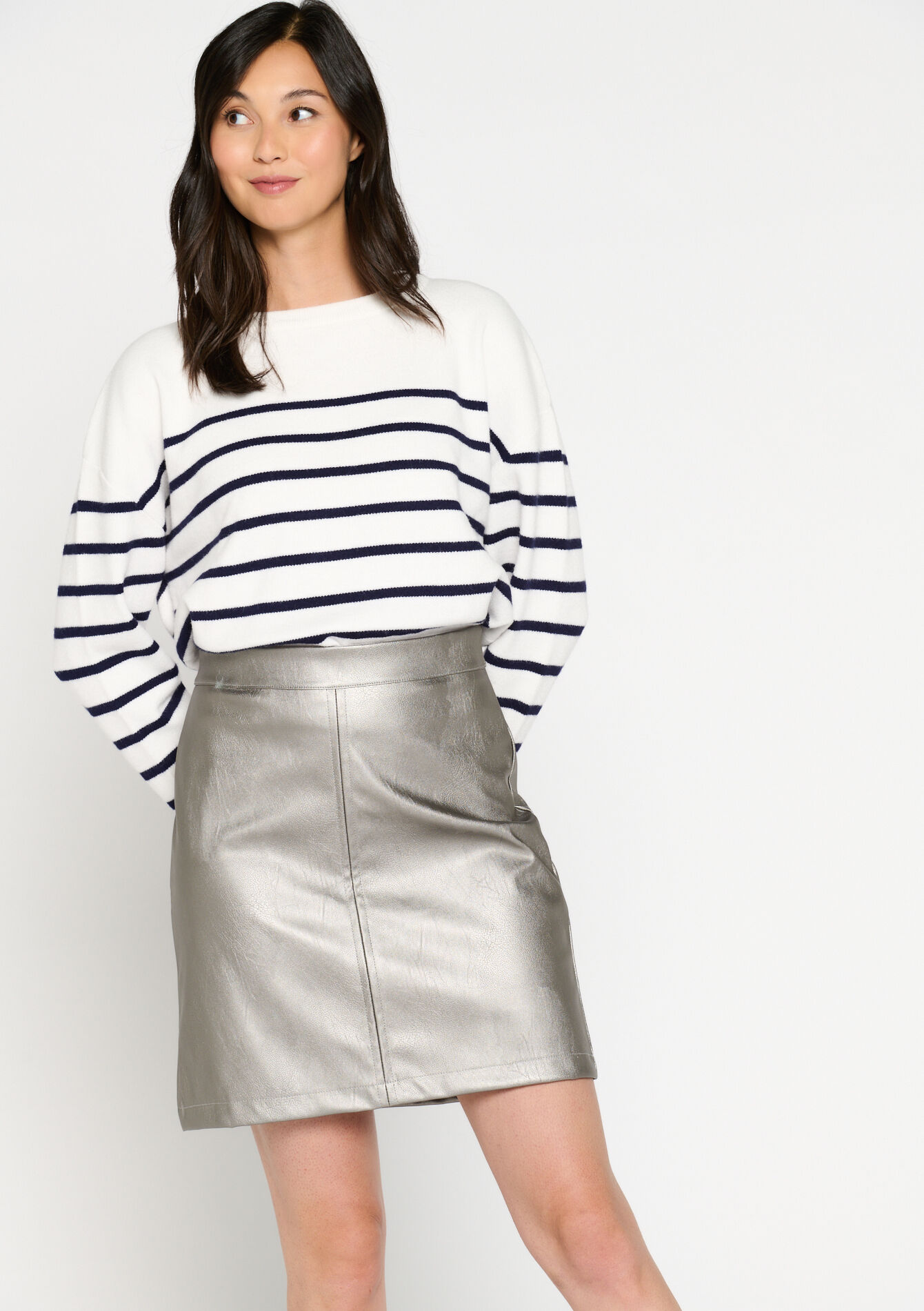 Metallic rok, Metallic rok - SILVER - 07101155_1059